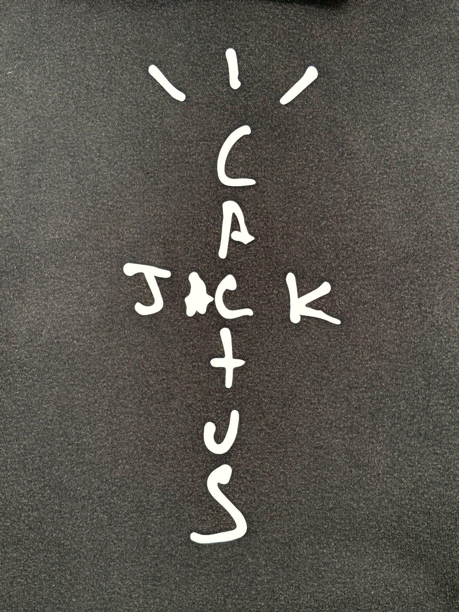 Felpa Cactus Jack MJ Nera Con Grafica Fiamme Jordan
