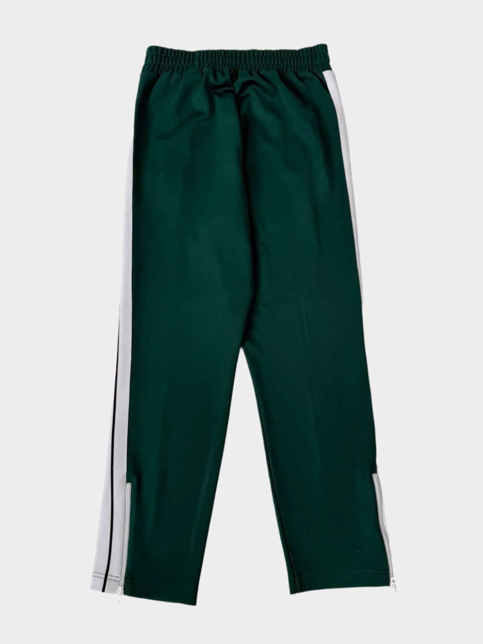 Pantaloni Tuta Verdi Con Bande Laterali Bianche E Cerniere