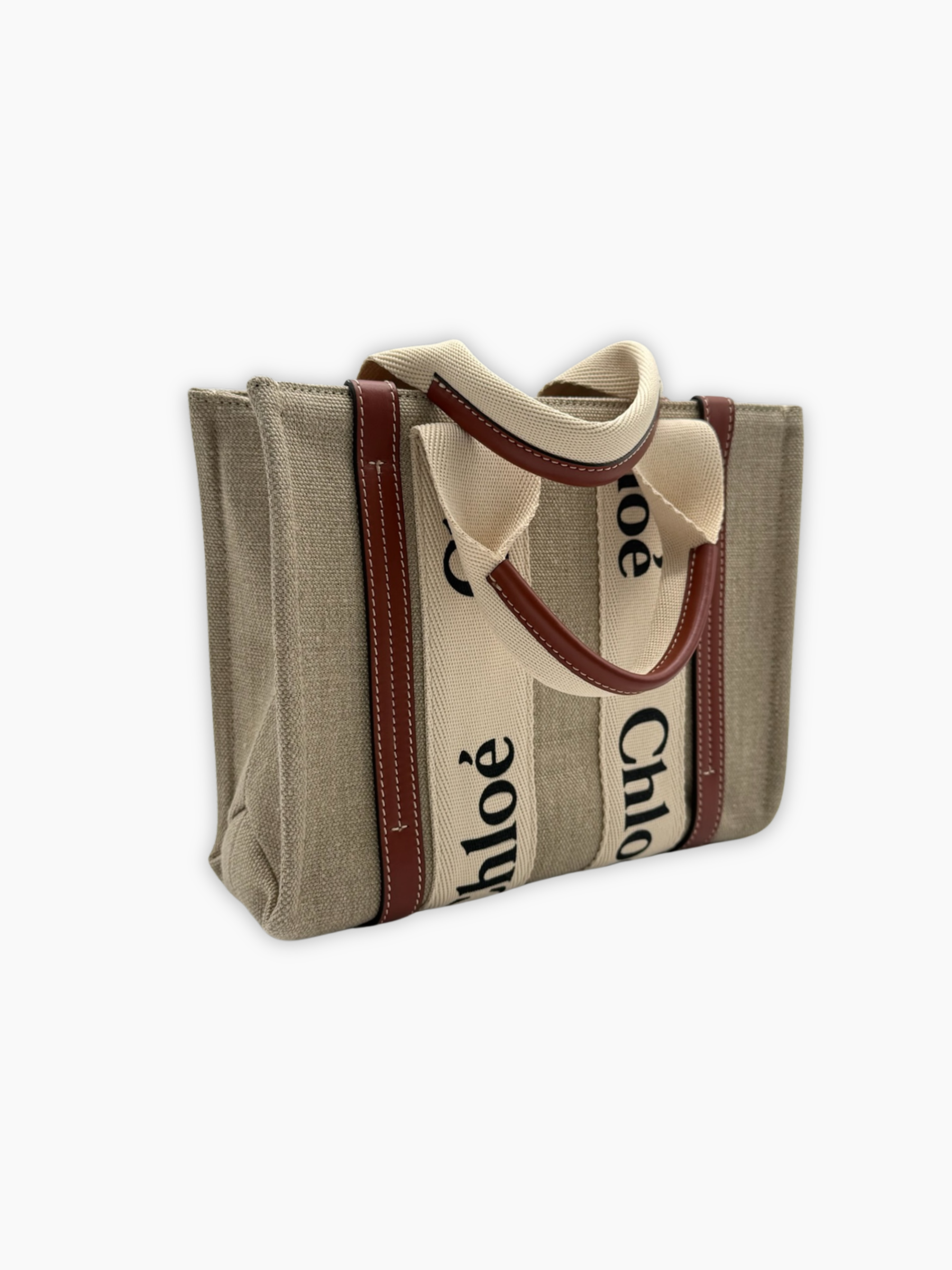 Small Beige Tote Bag