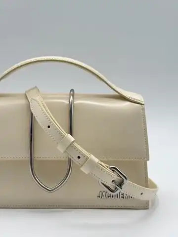Borsa Le Grand Bambino Light Ivory In Pelle Con Tracolla