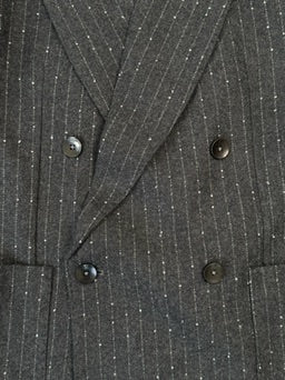 Blazer Doppiopetto Gessato Con Filato Brillante