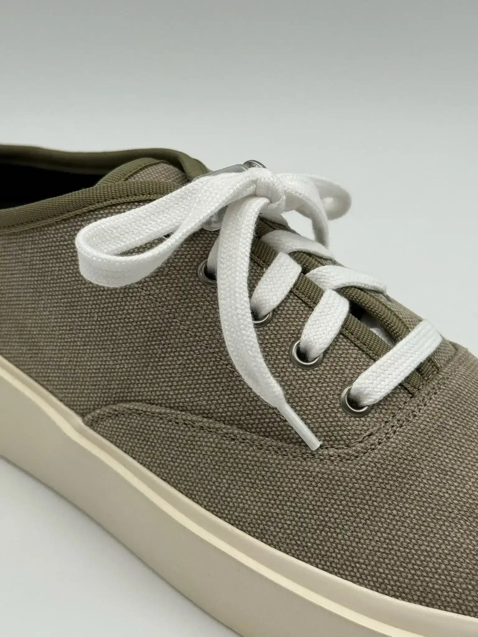 Taupe Low-Top Canvas Sneakers Shoes