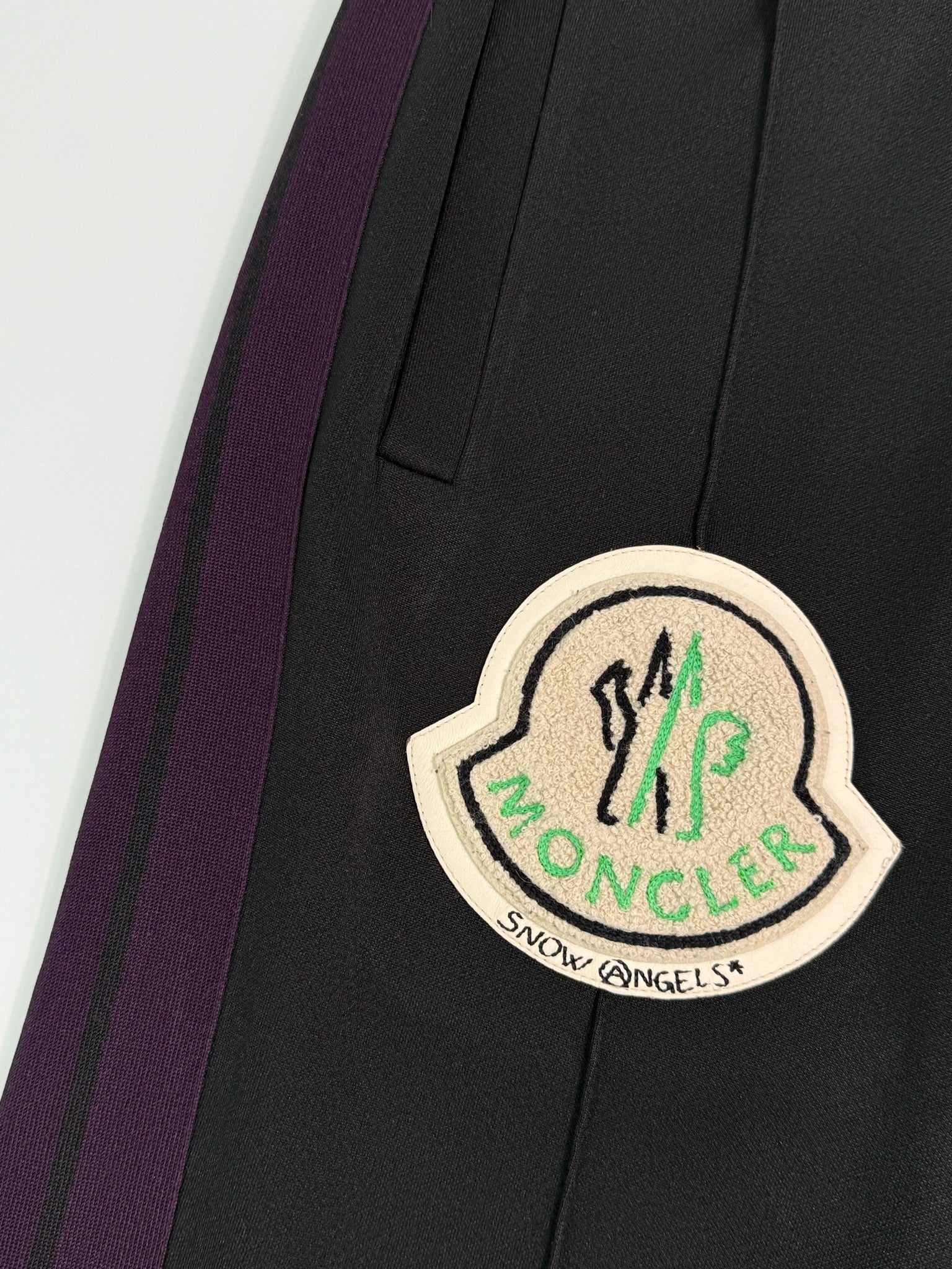 Black Track Pants With Purple Panels 8 Moncler Palm Angels