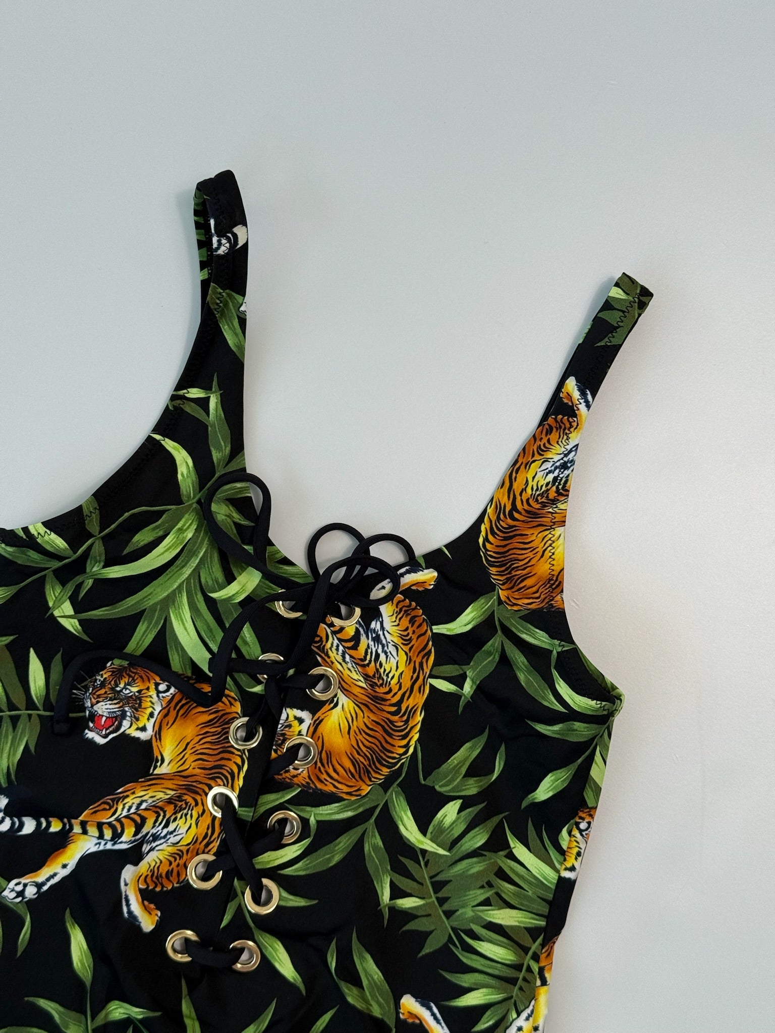 Costume Intero Tiger Leaves Con Lacci Frontali