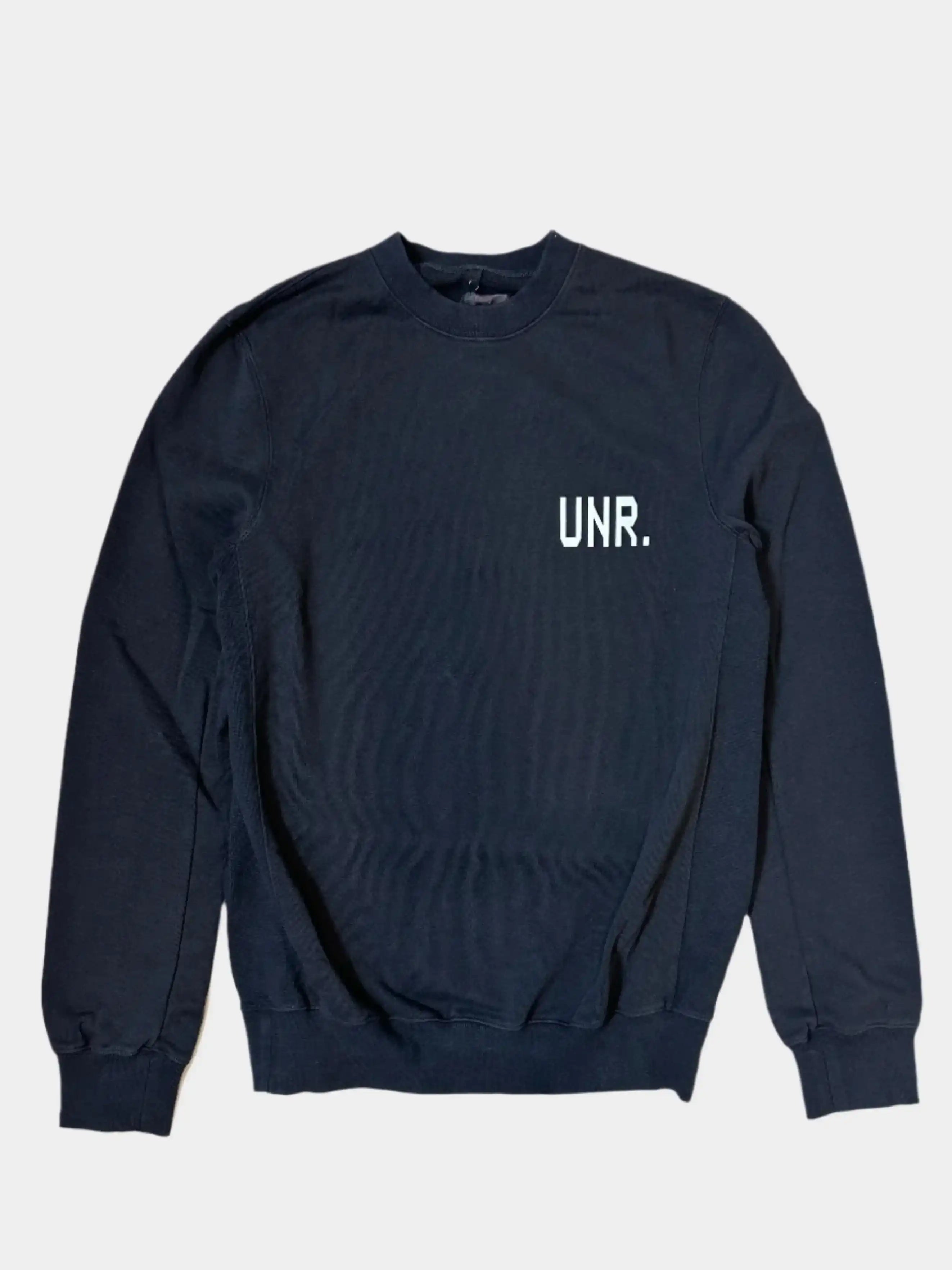 Black Sweatshirt With Logo Printed On The Chest