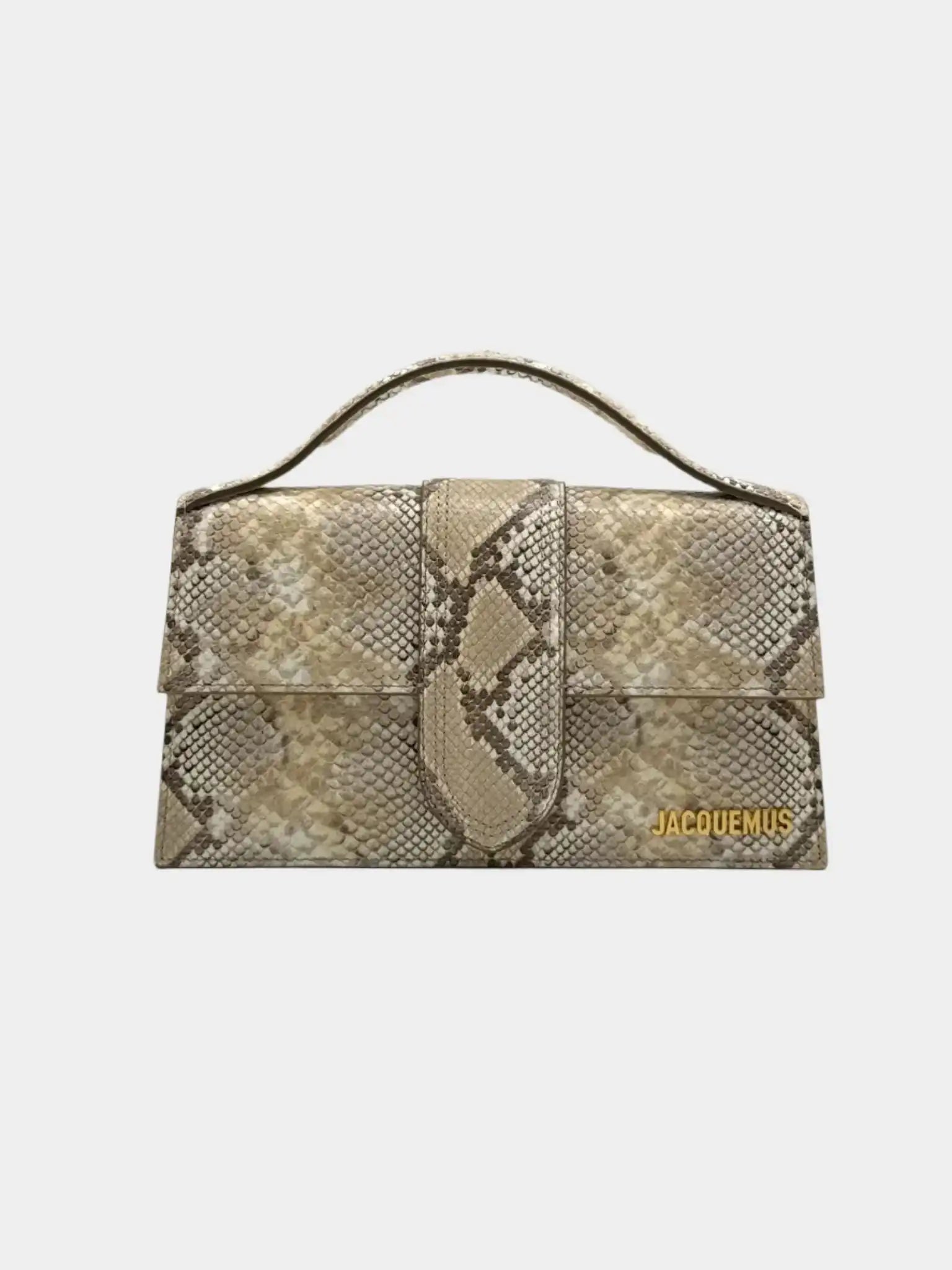 Borsa Le Grand Bambino con stampa pitonata vista frontale