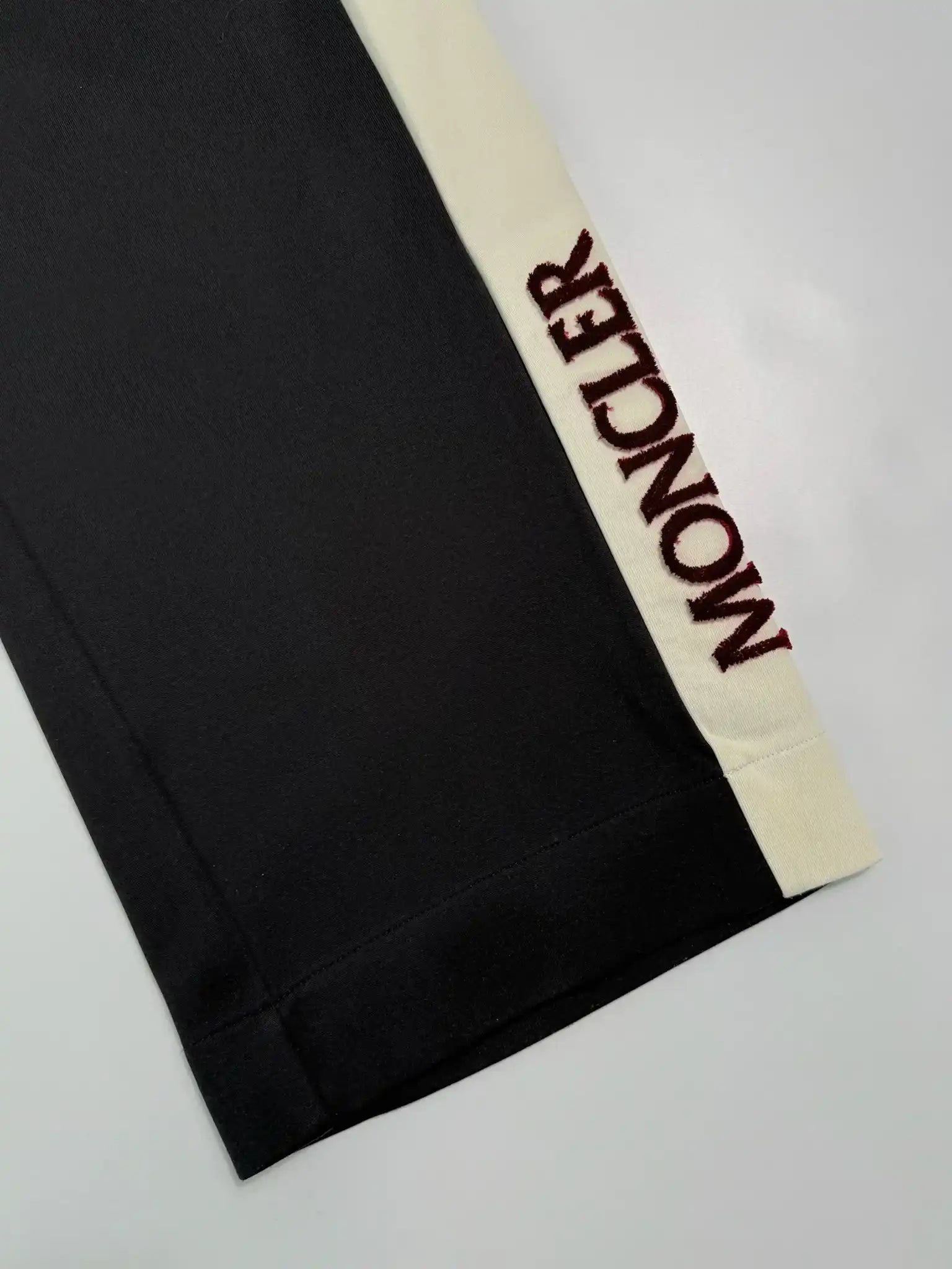 Black Two-Tone Pants With White Side Band