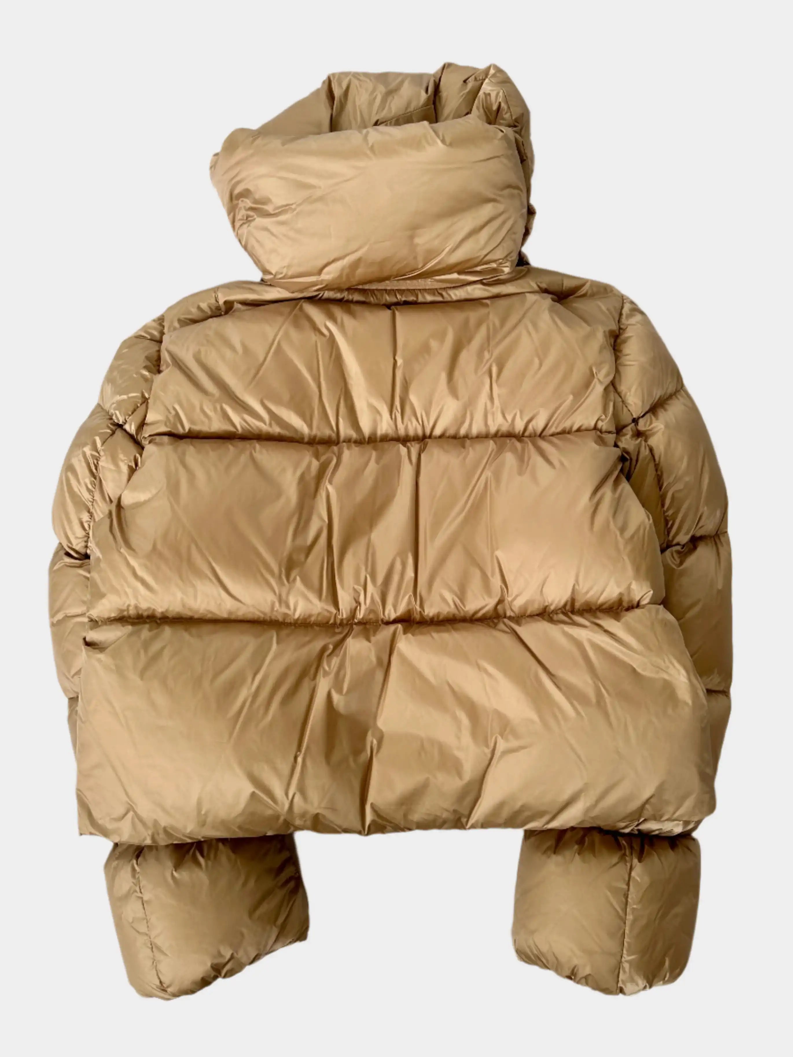 Giacca imbottita color cammello