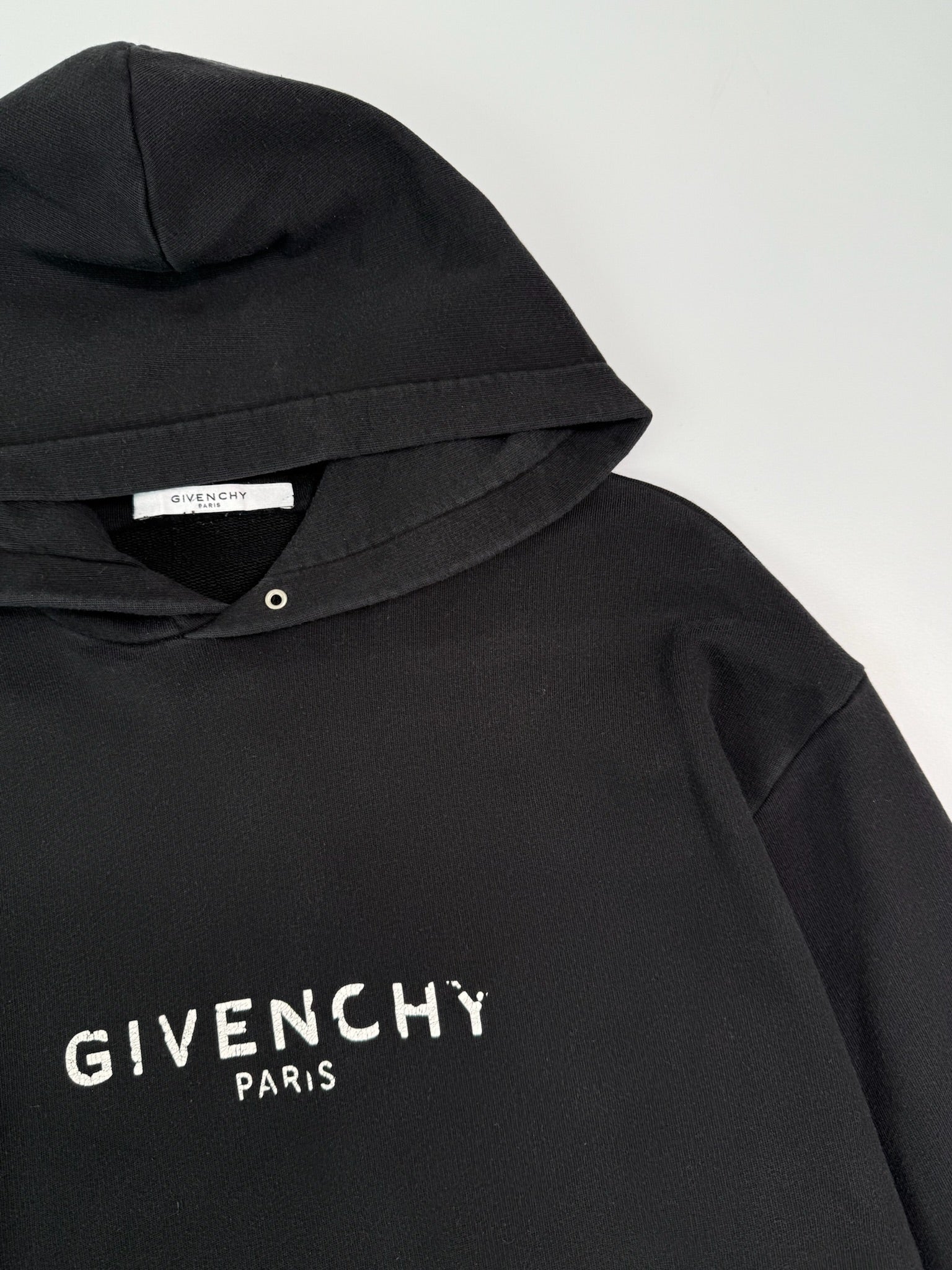 Felpa Con Cappuccio Nera Con Logo Givenchy Paris