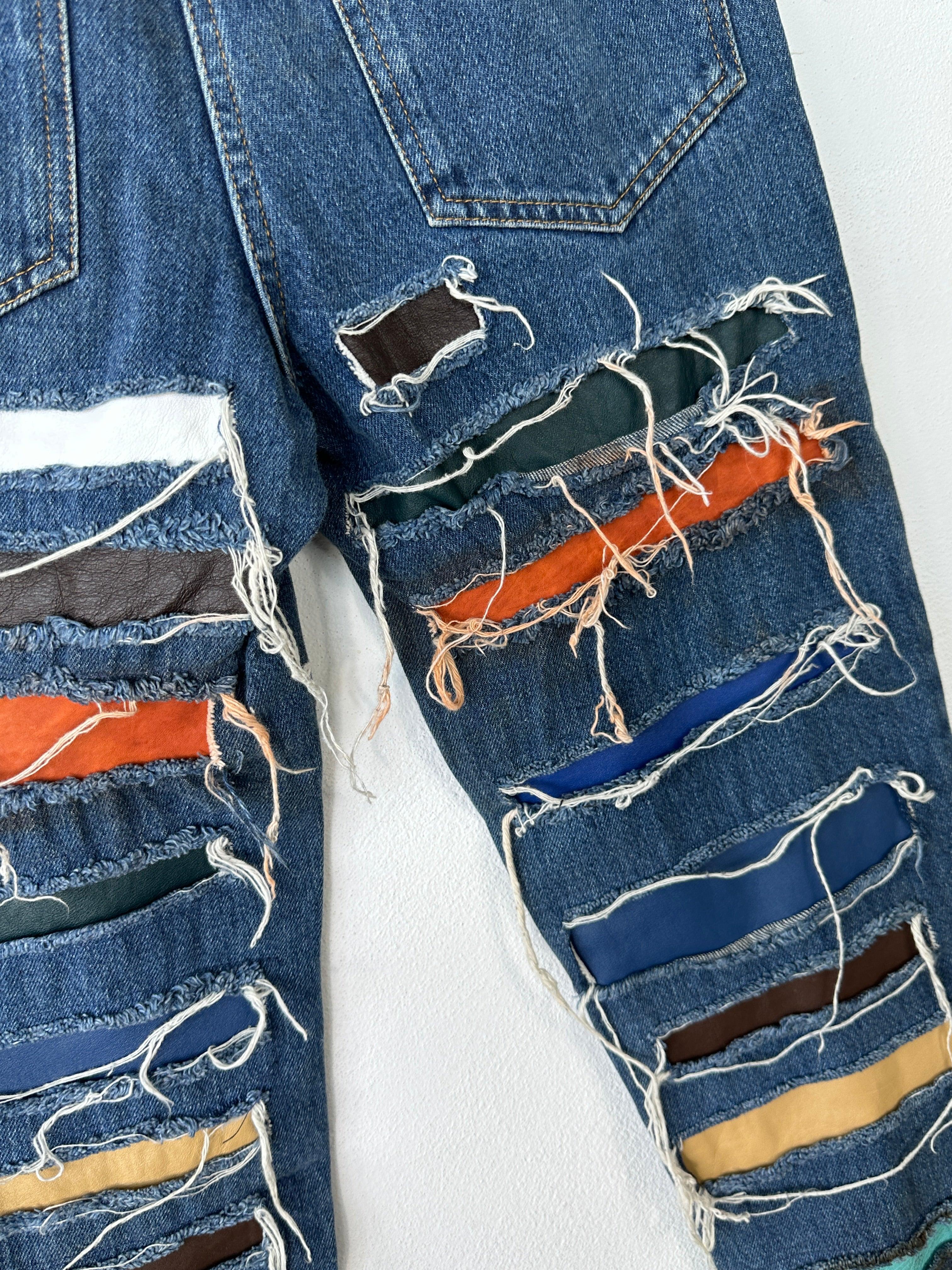Multicolor Rips Jeans