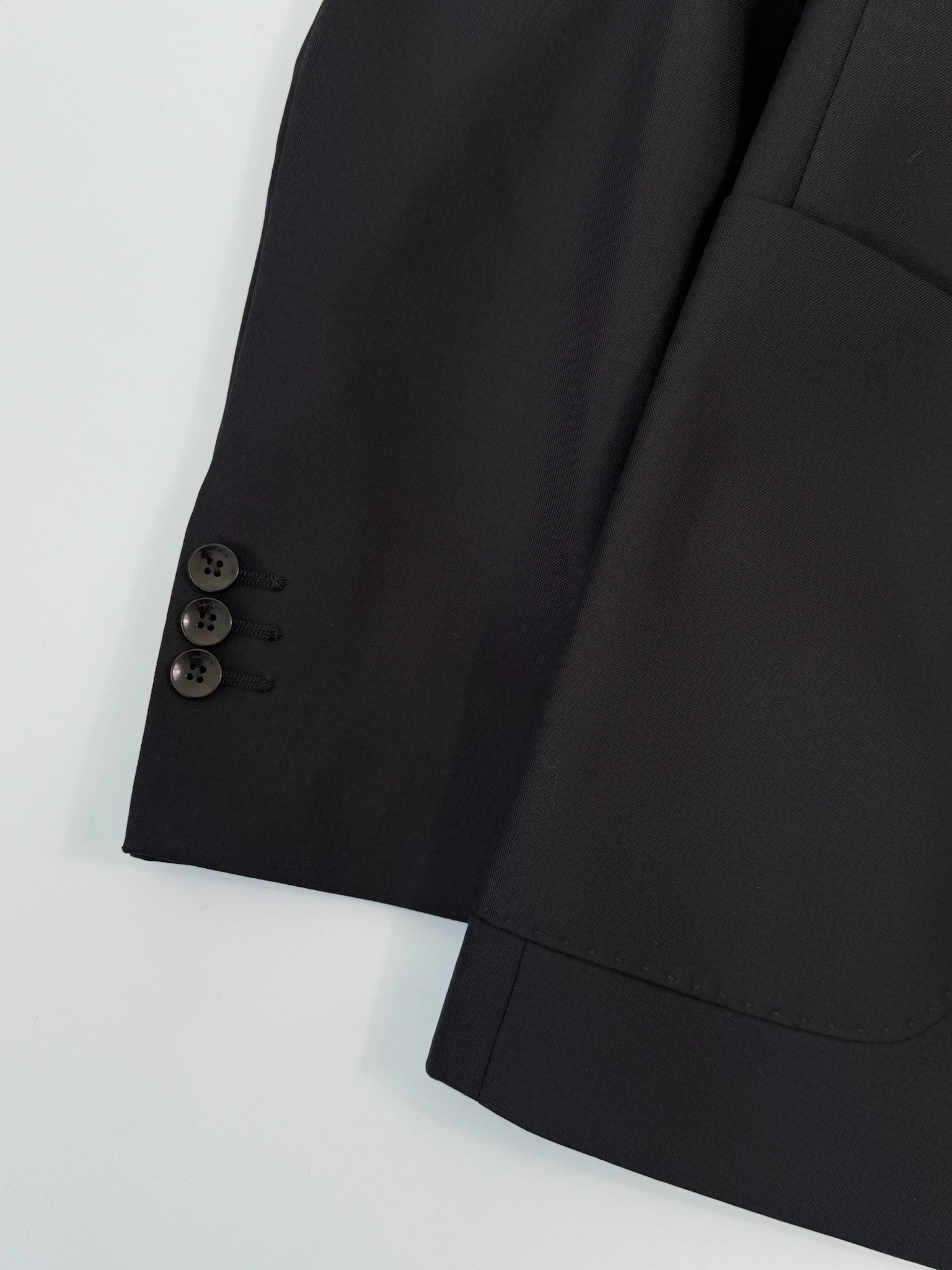 Blazer Doppiopetto Nero Con Rever A Lancia