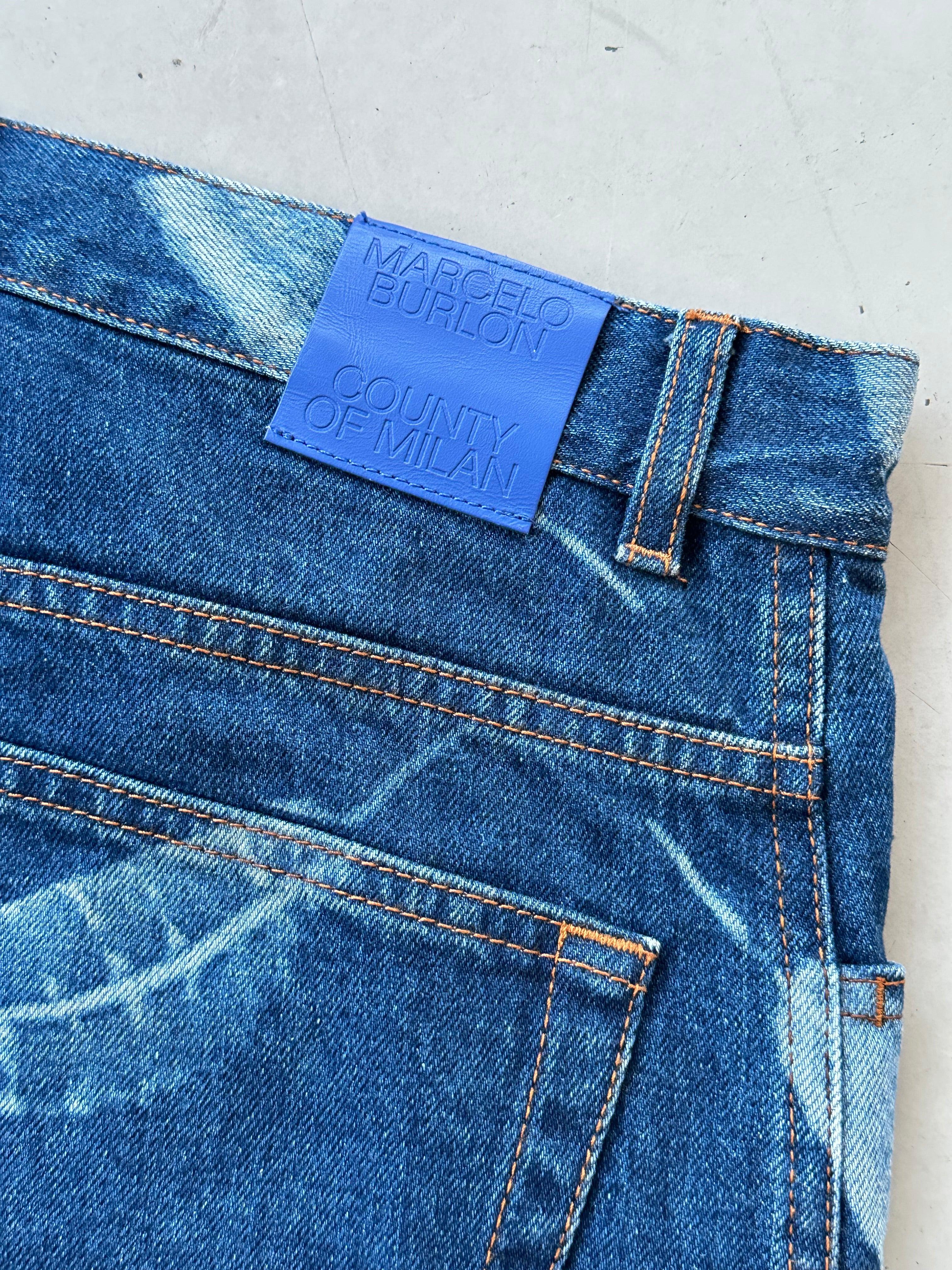 Feather Pattern Jeans