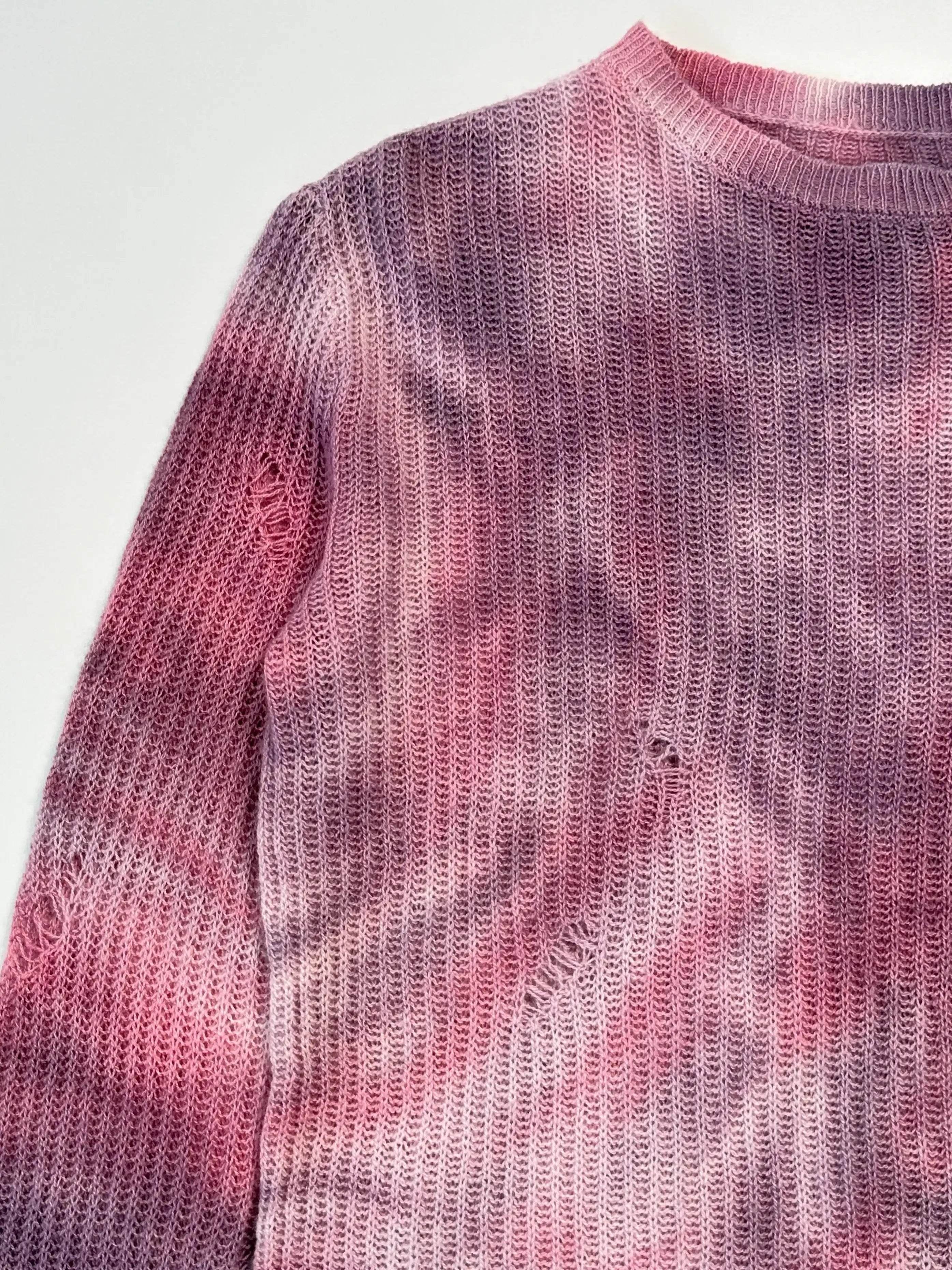 Aged Effect Lilac Sweater
