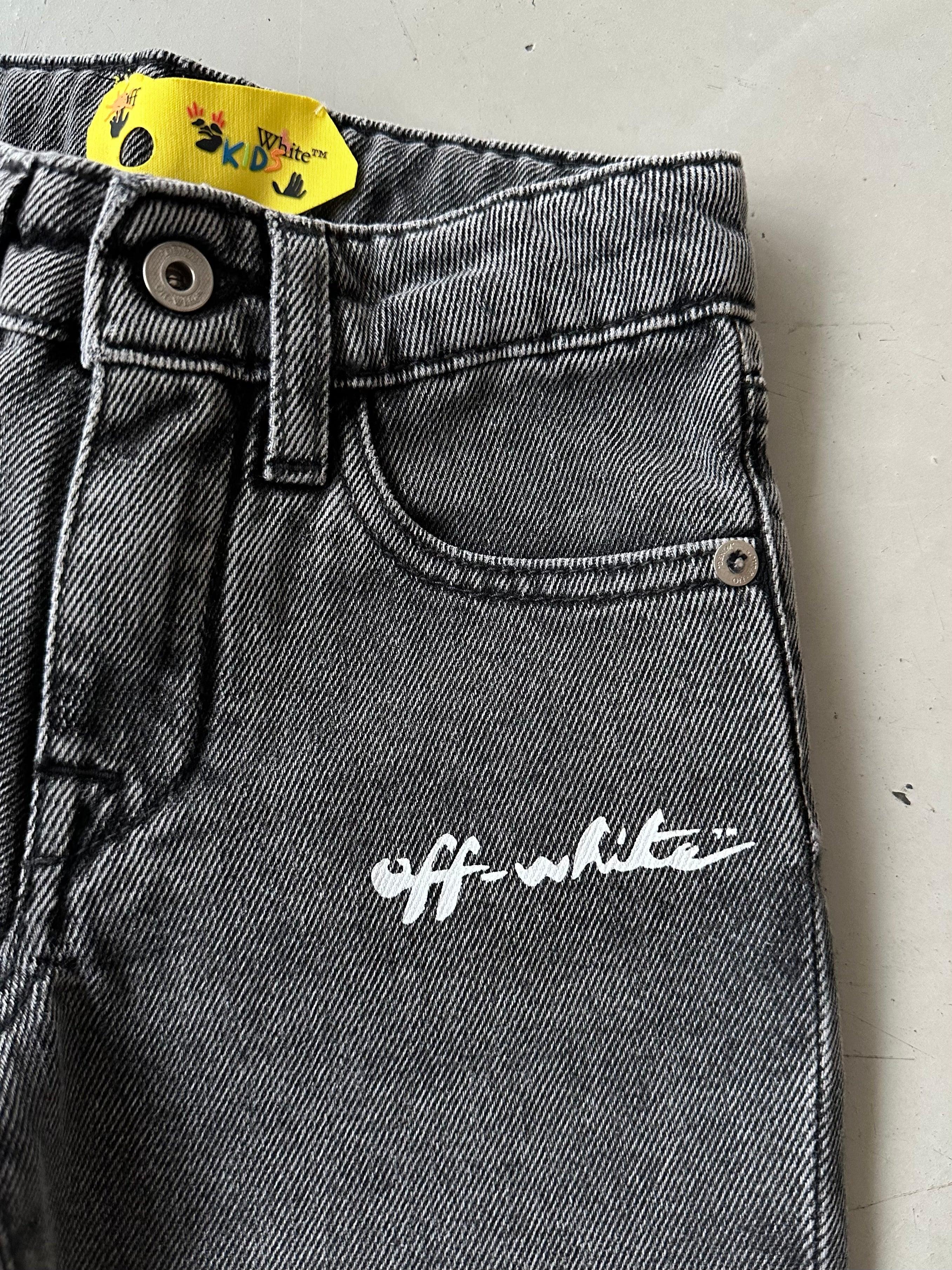 Diagonal Print Jeans