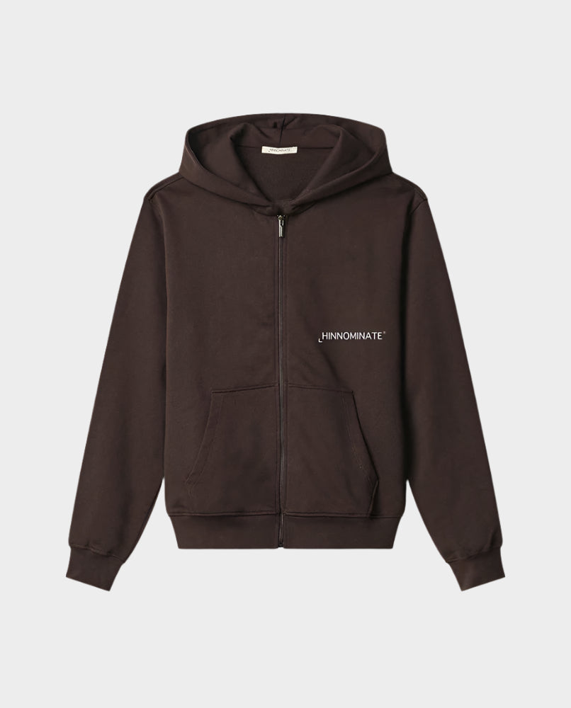 Full Zip Hoodie With Print On The Front