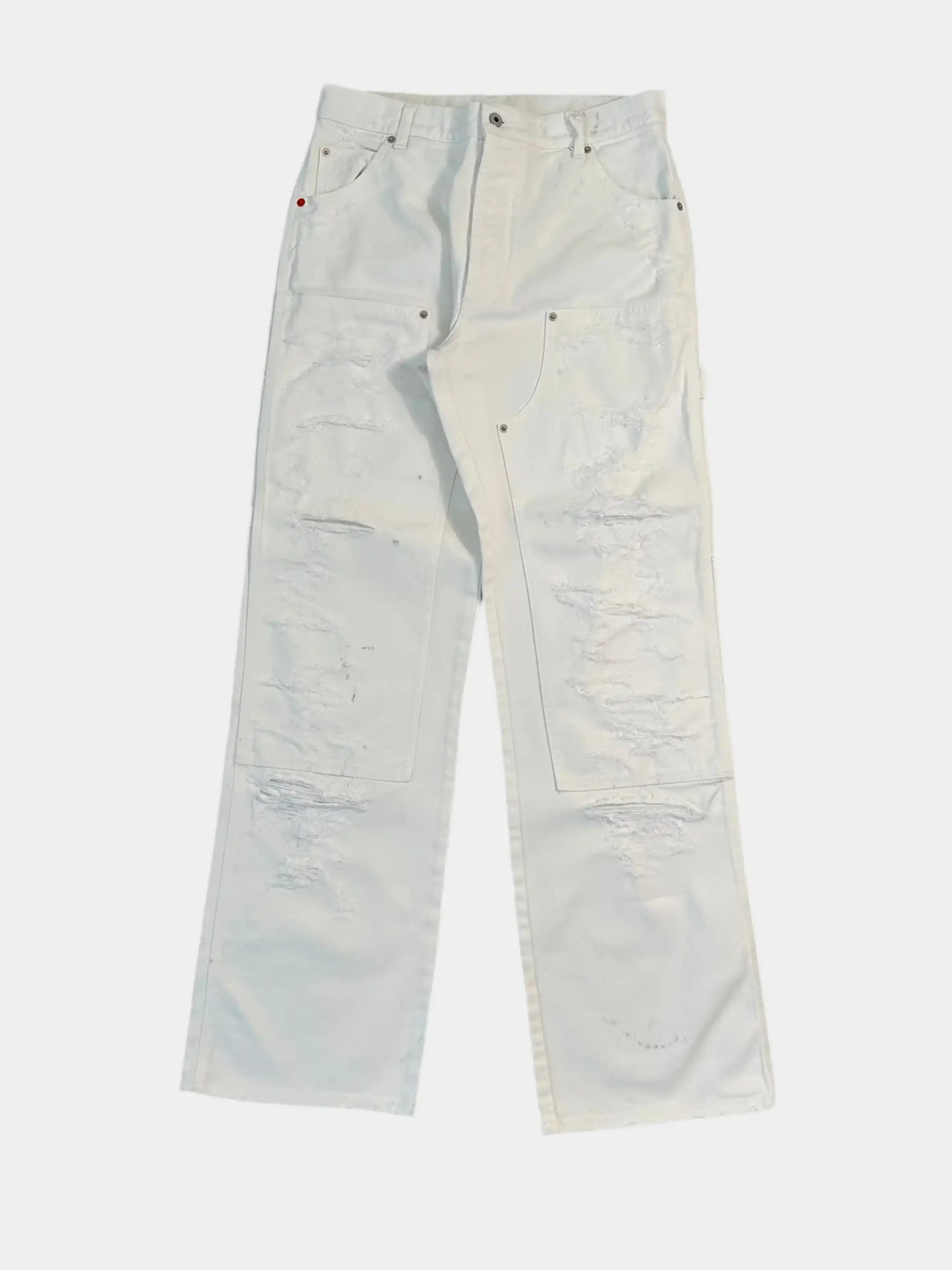 Heron Preston, jeans bianchi, cargo strappati, HMYB007S23DEN002, denim streetwear, pantaloni uomo, Qlhype