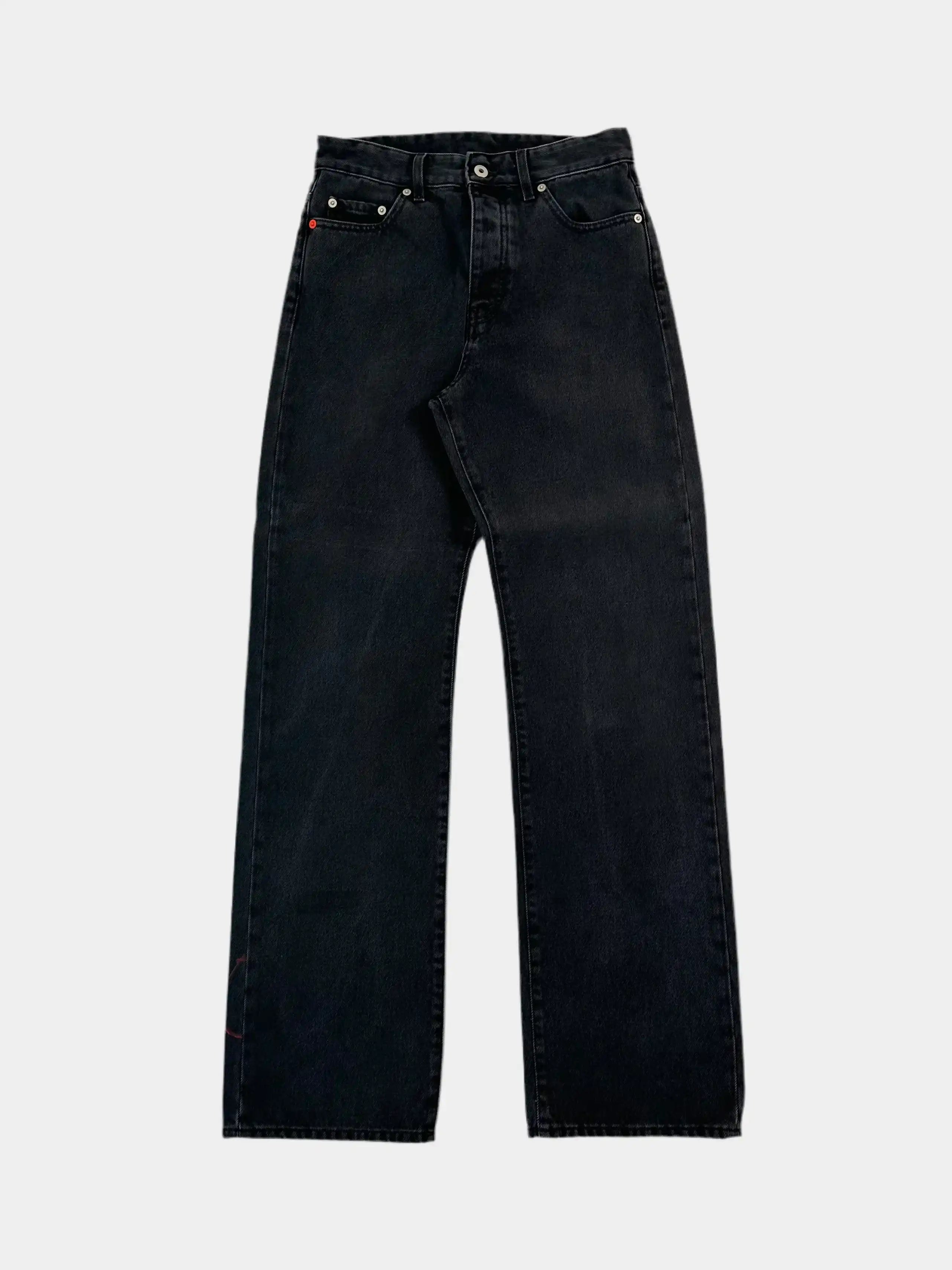 Heron Preston, pantalone nero, denim regular fit, streetwear uomo, pantaloni in denim, moda urbana, Qlhype
