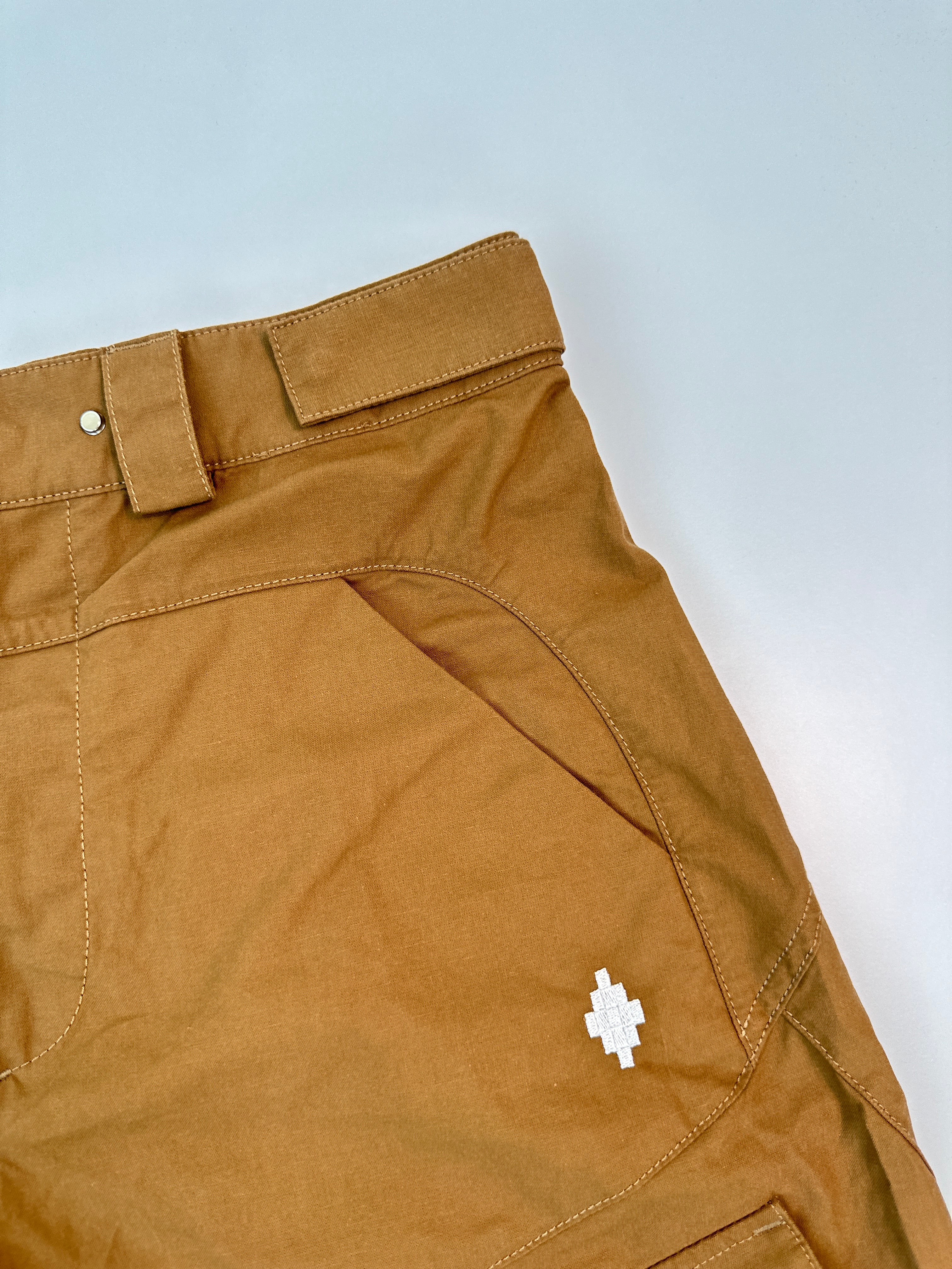Pantaloncini Cargo County Of Milan Light Brown Con Logo