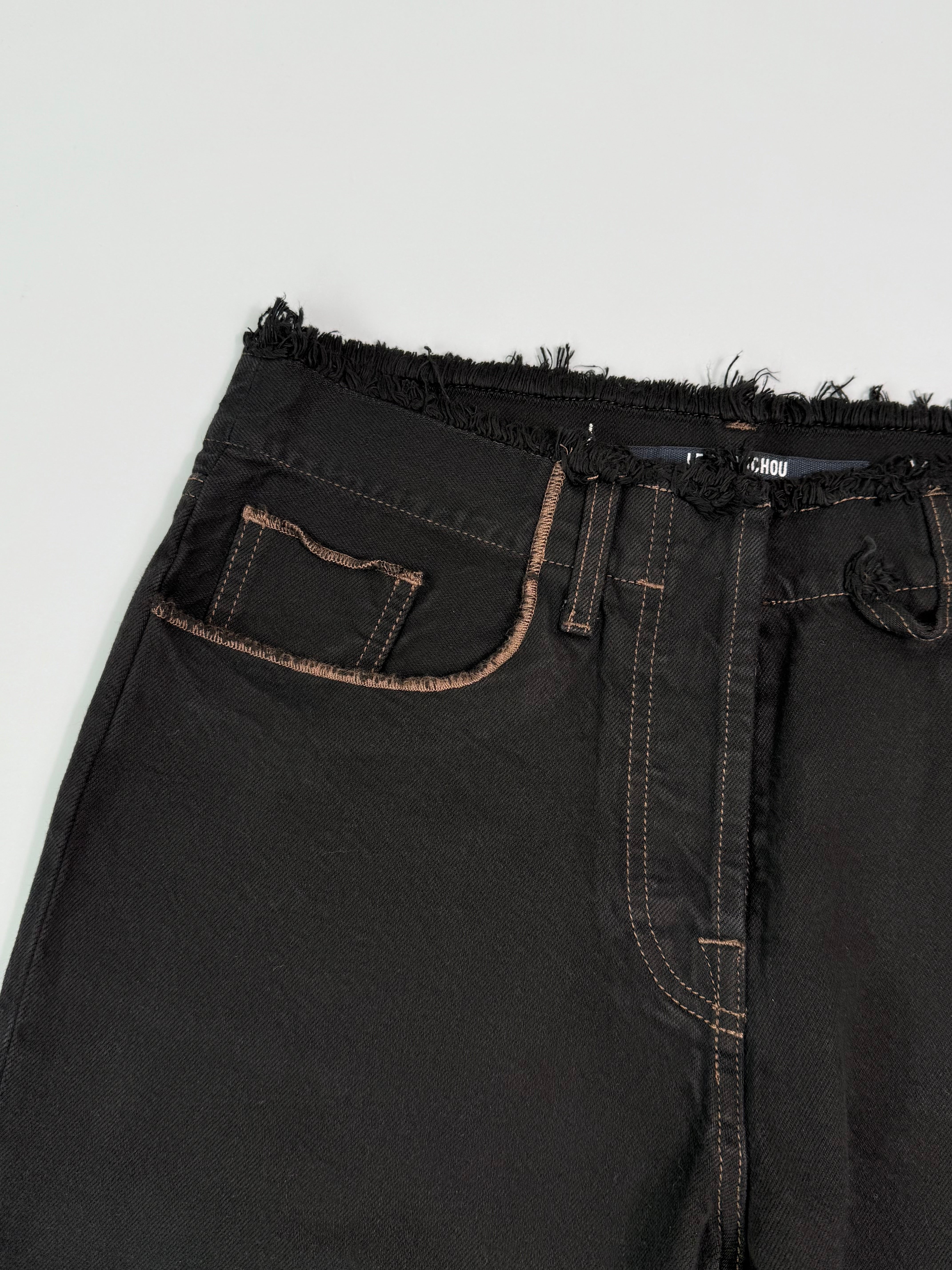 Jacquemus Black Jeans With Frayed Waist