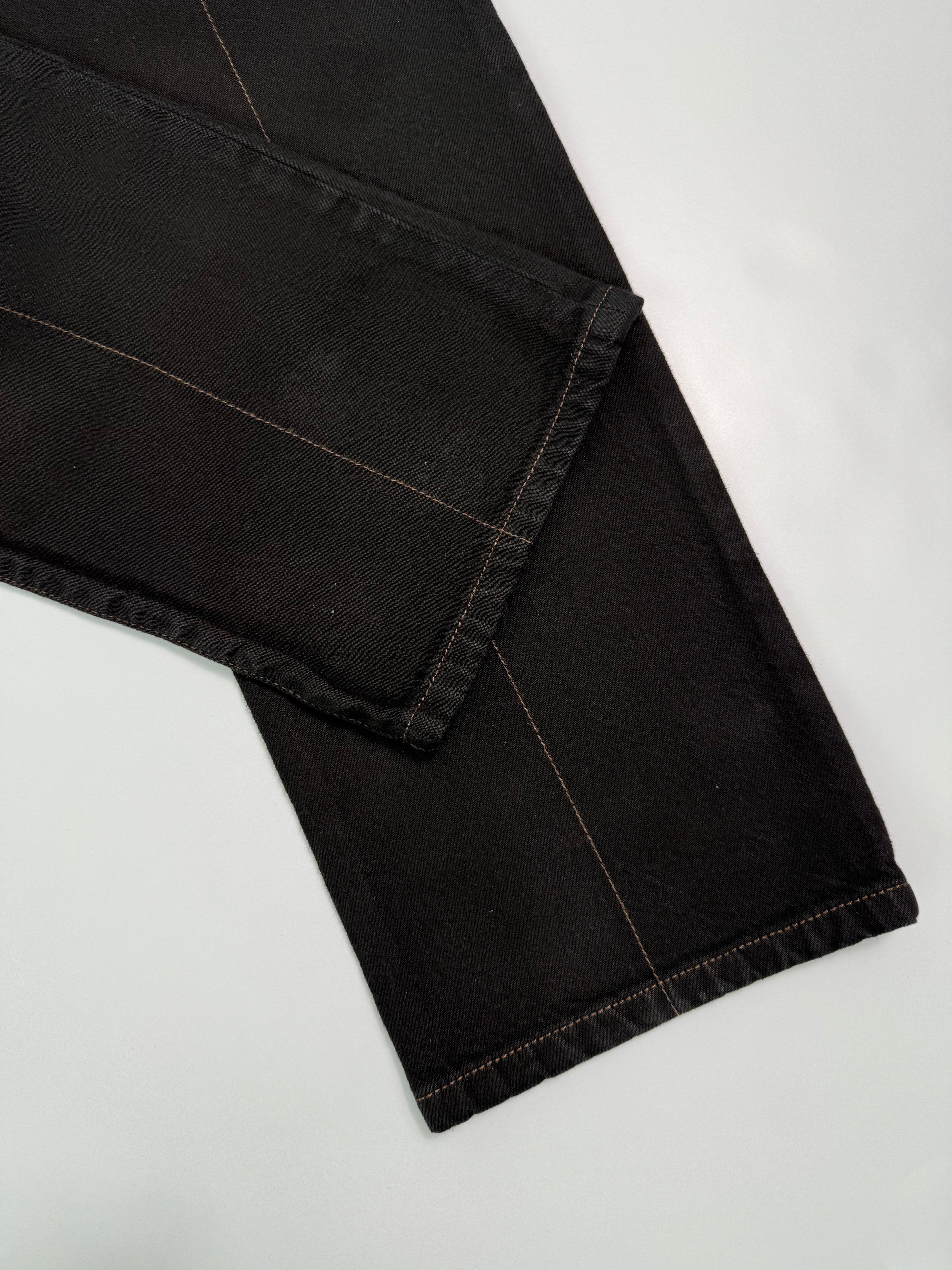 Jacquemus Black Jeans With Frayed Waist