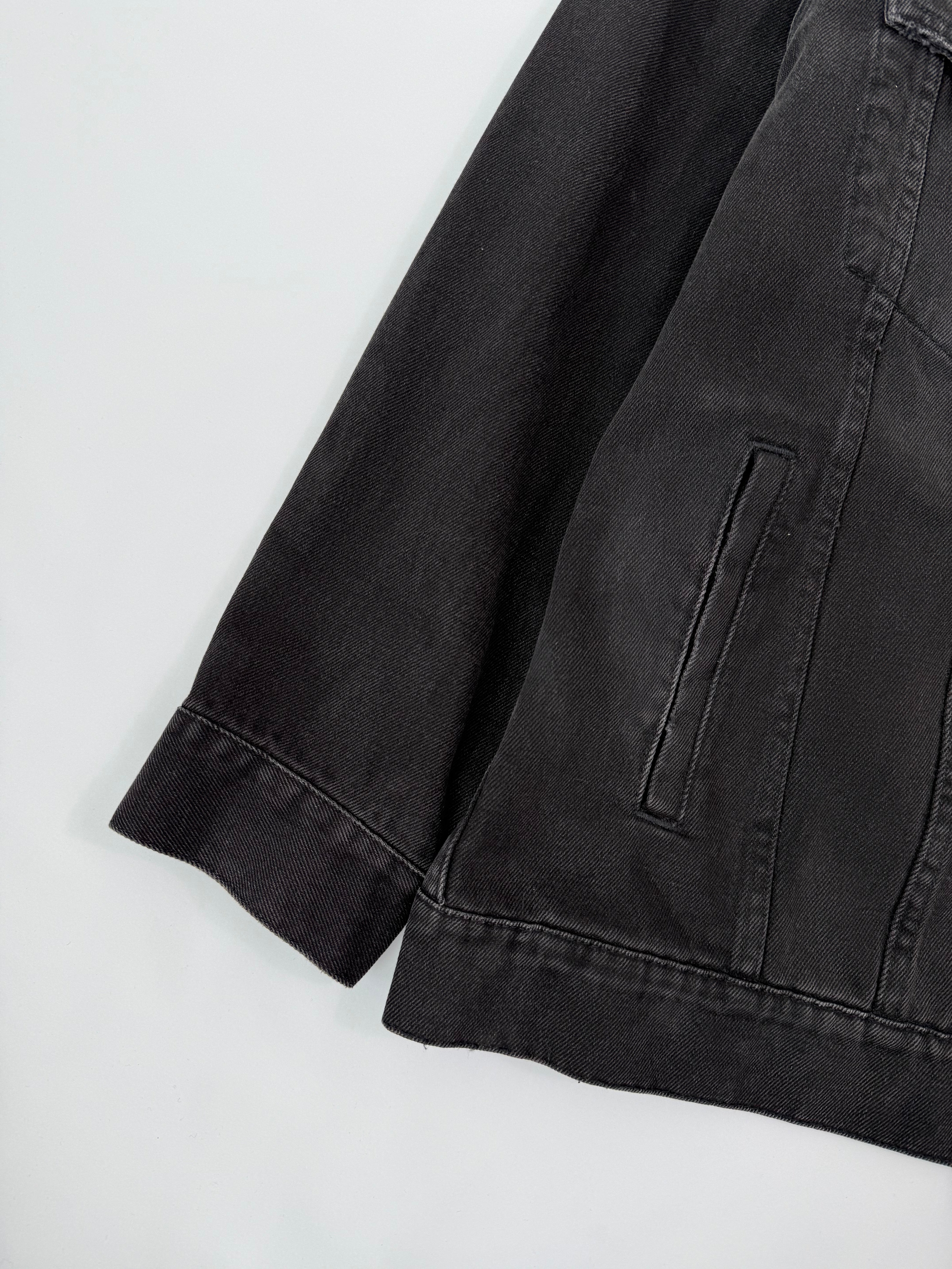 Black Denim Kimono Jacket