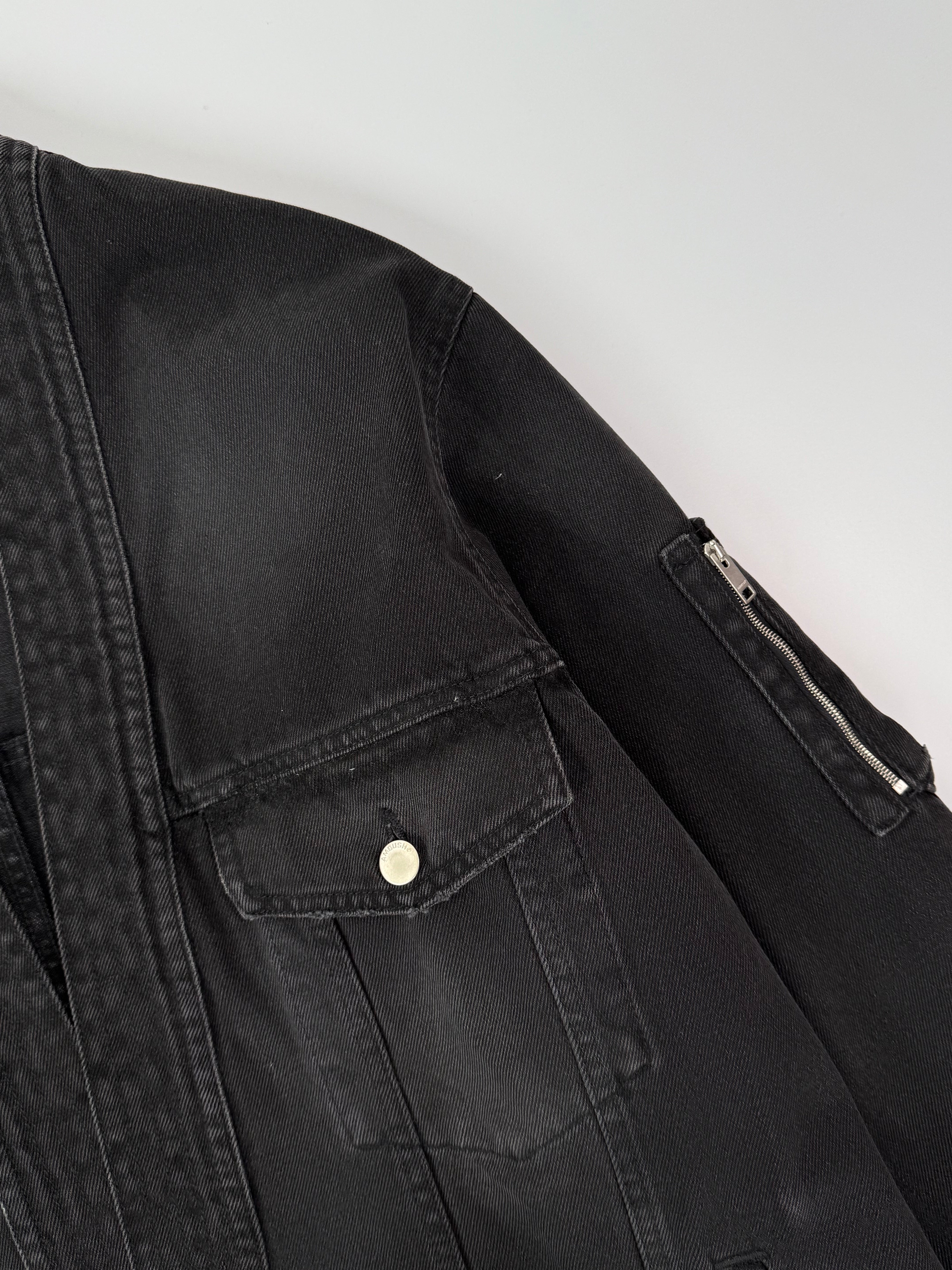 Black Denim Kimono Jacket