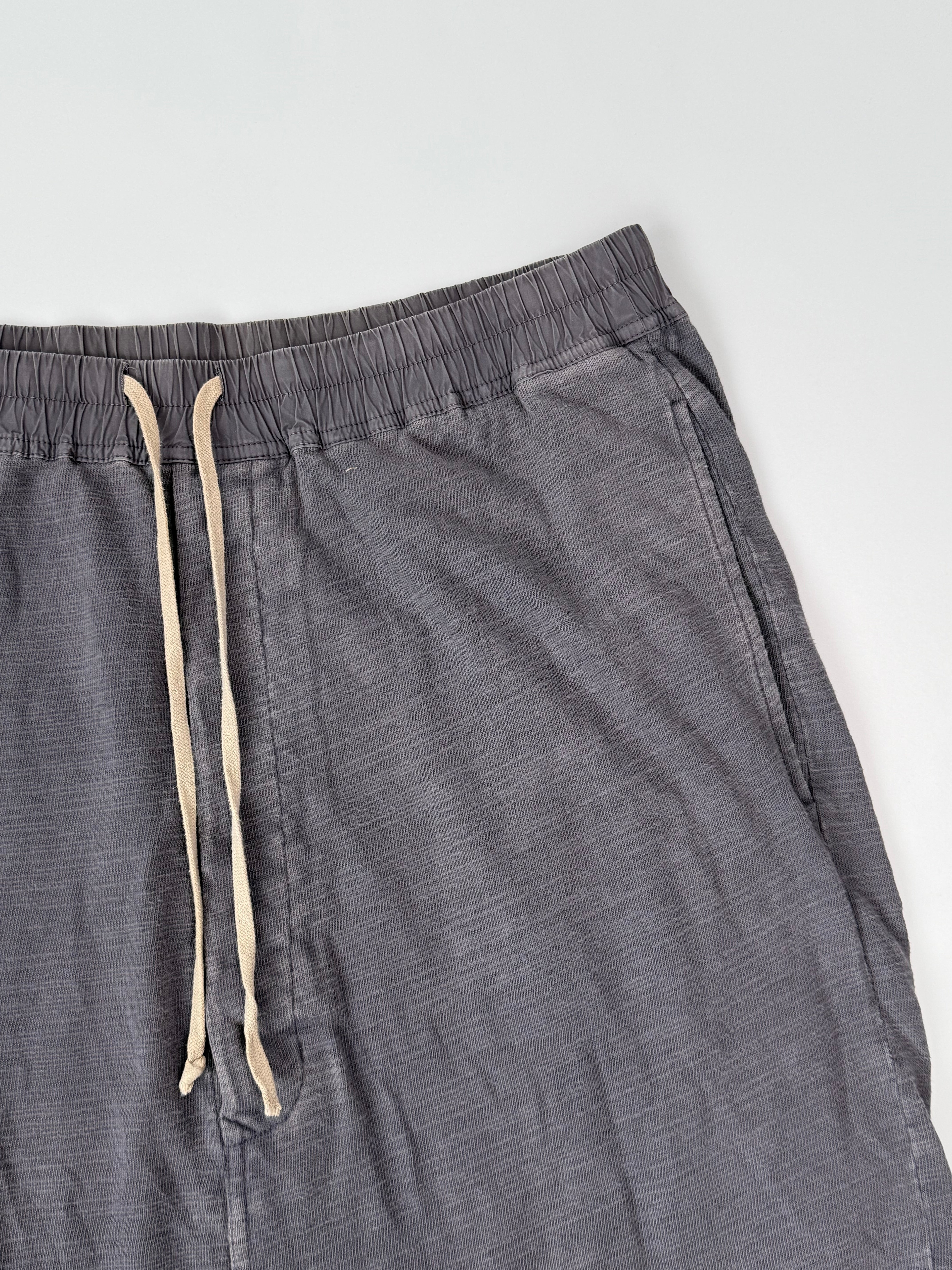 Pantaloncini In Cotone Grigio Con Coulisse