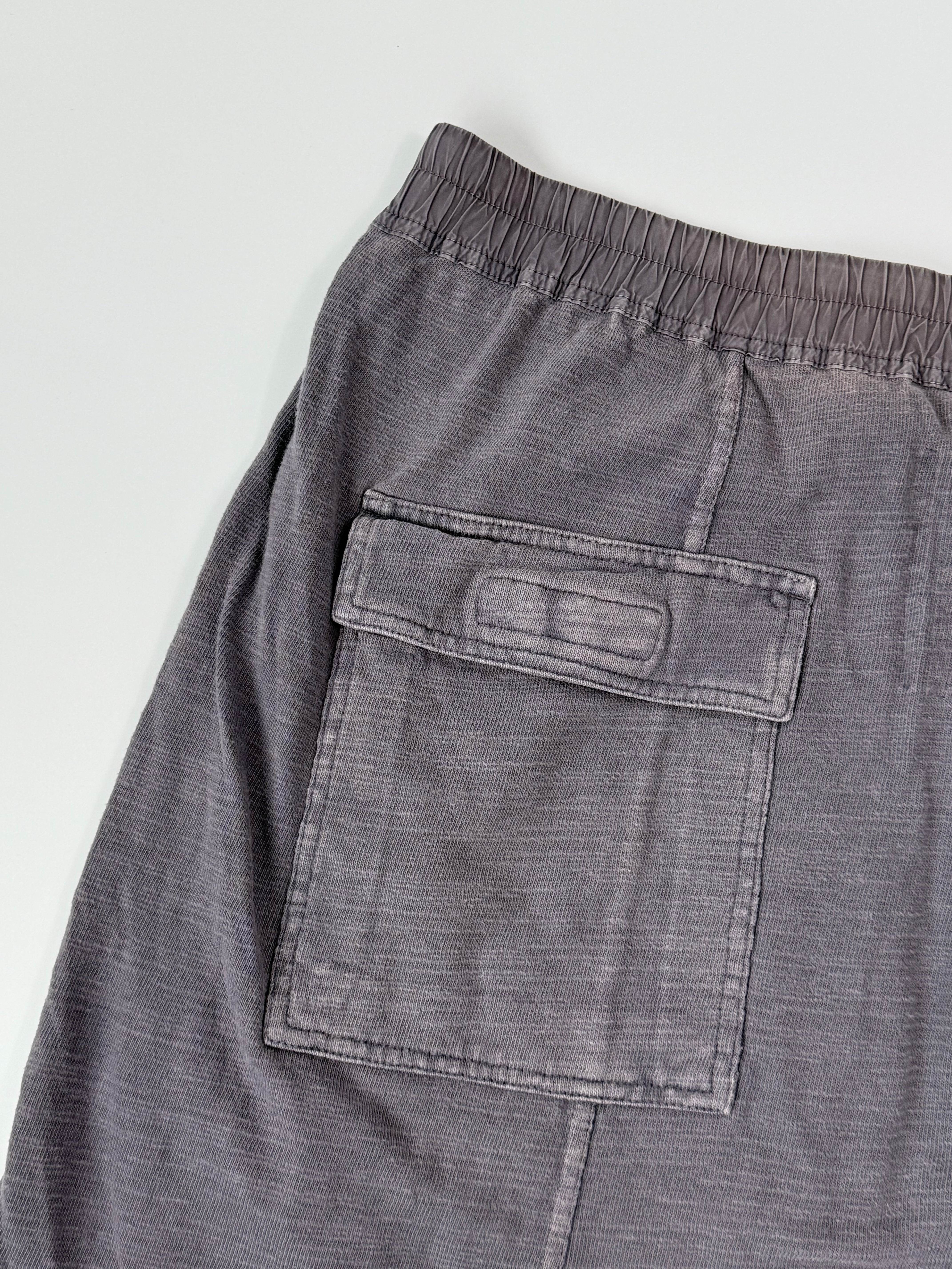 Pantaloncini In Cotone Grigio Con Coulisse
