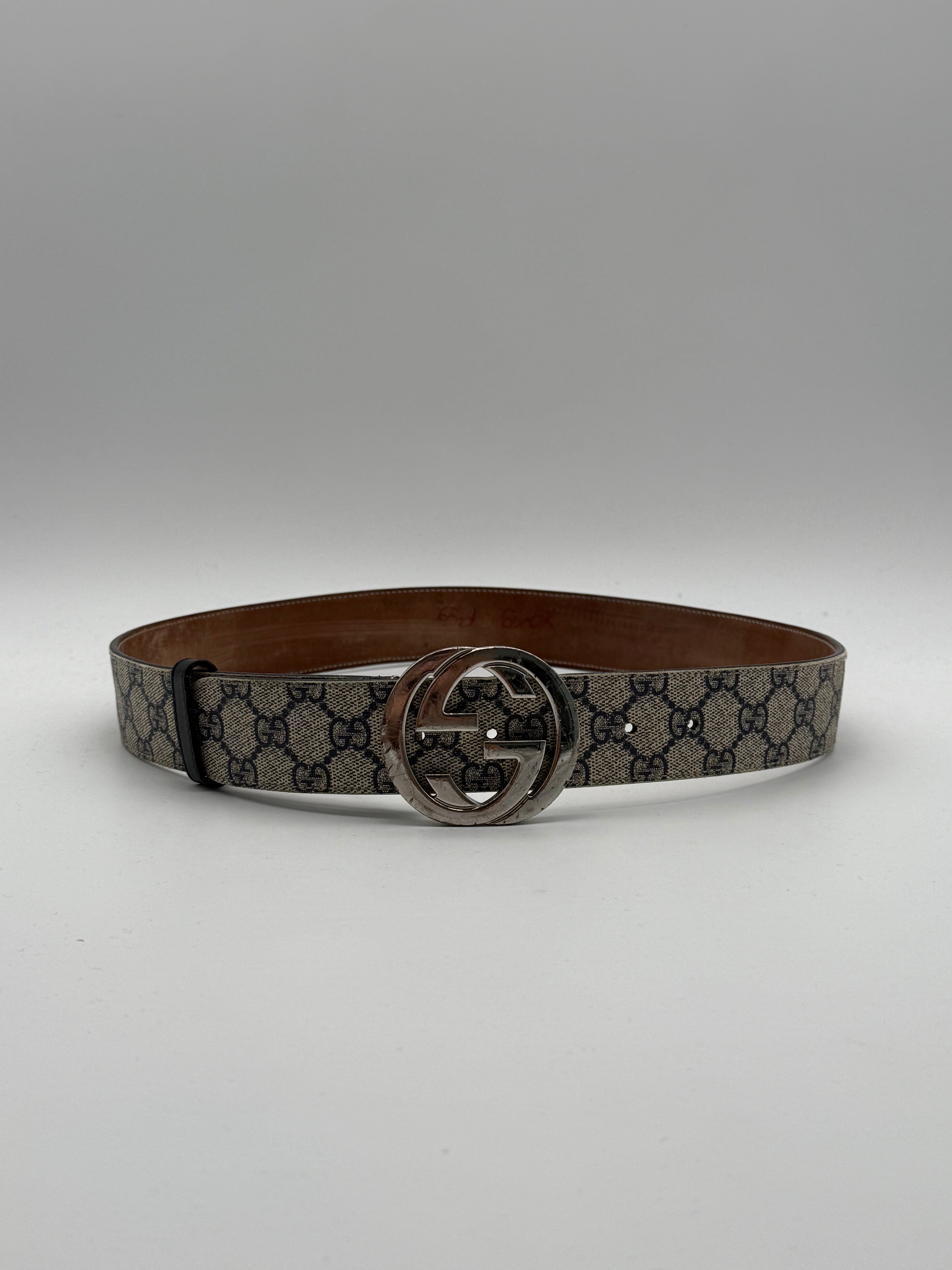 Cintura Monogram In Tela GG Supreme Con Fibbia Logo