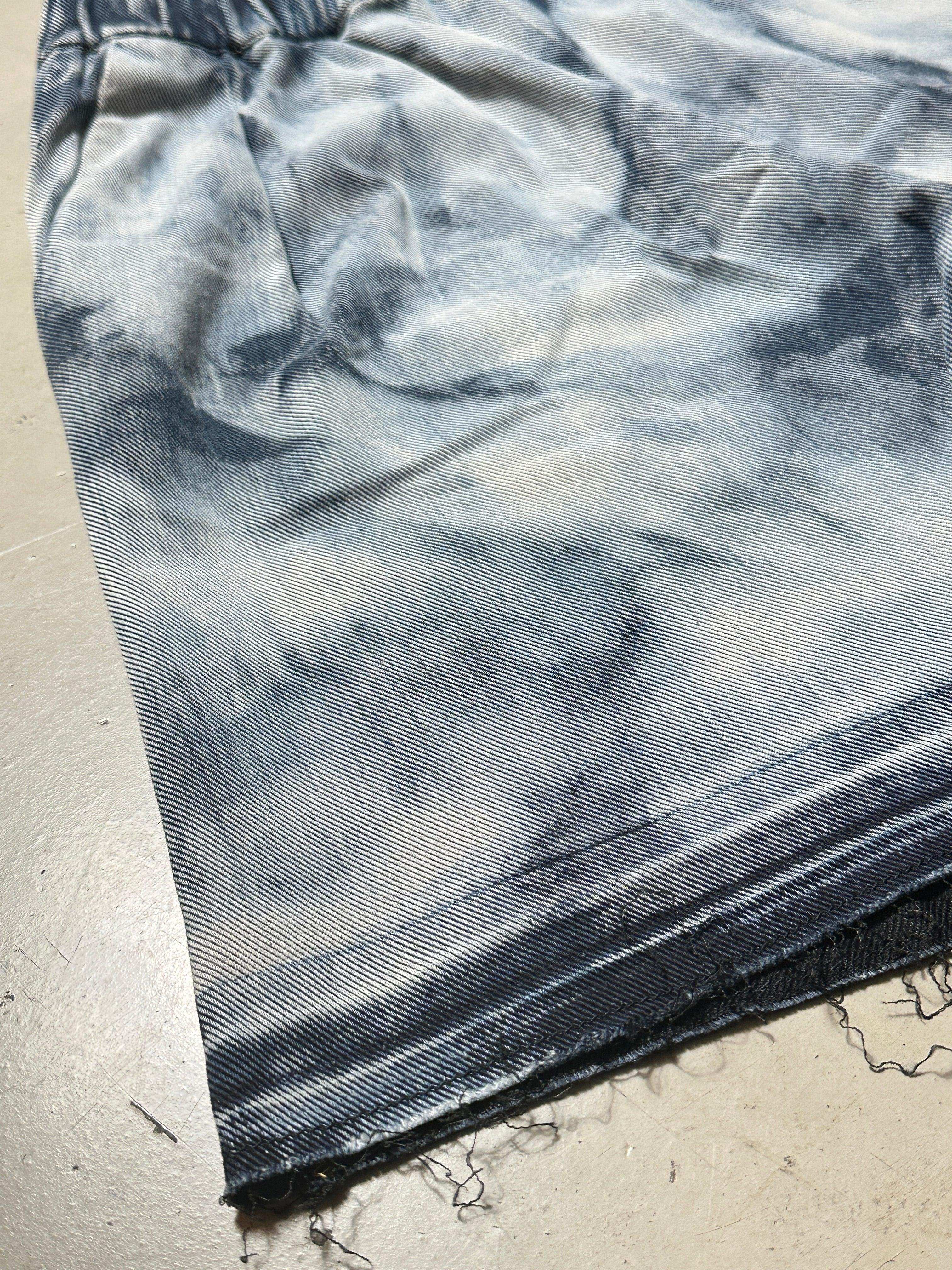 Faded Effect Jeans Shorts