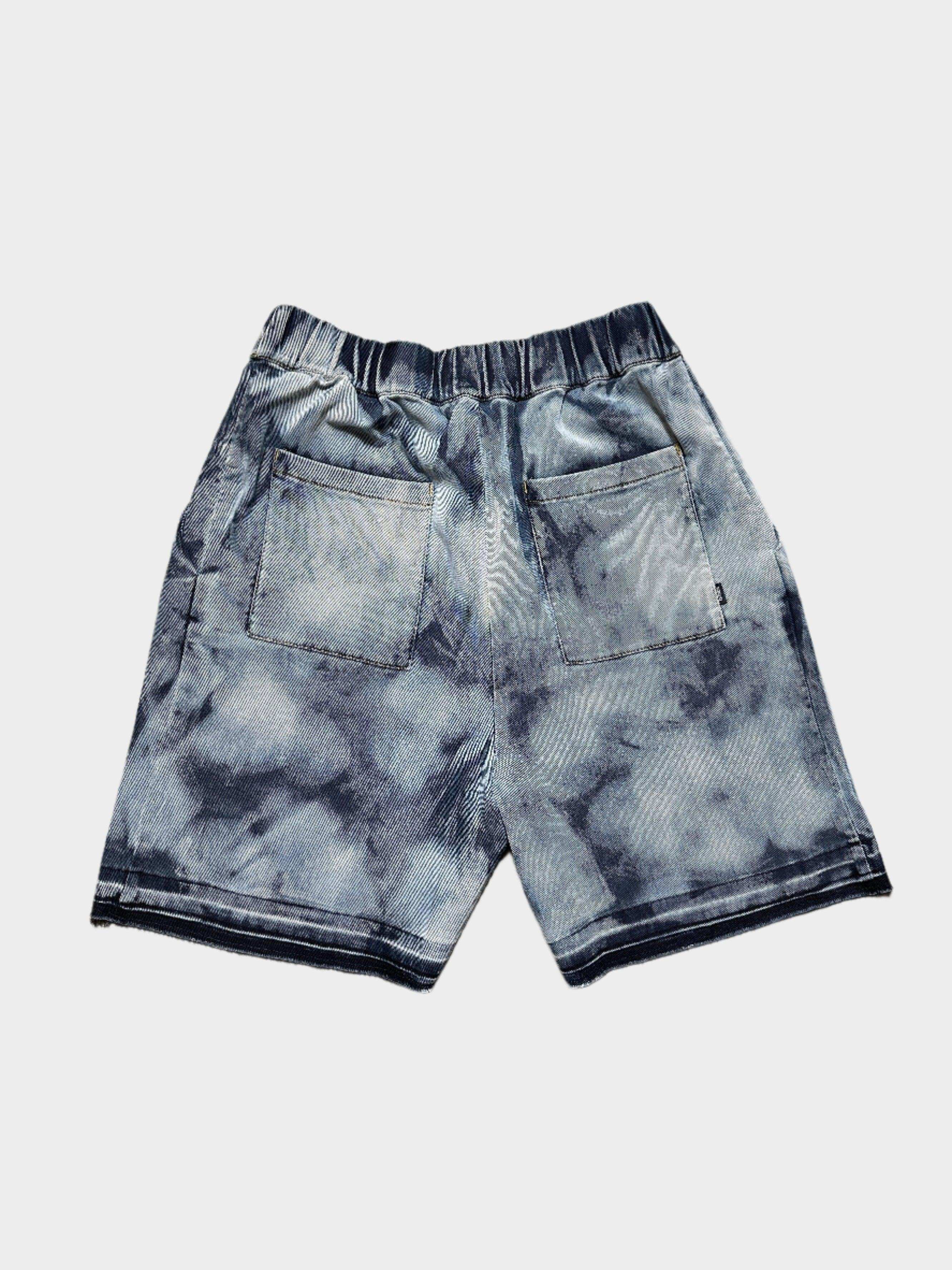 Faded Effect Jeans Shorts