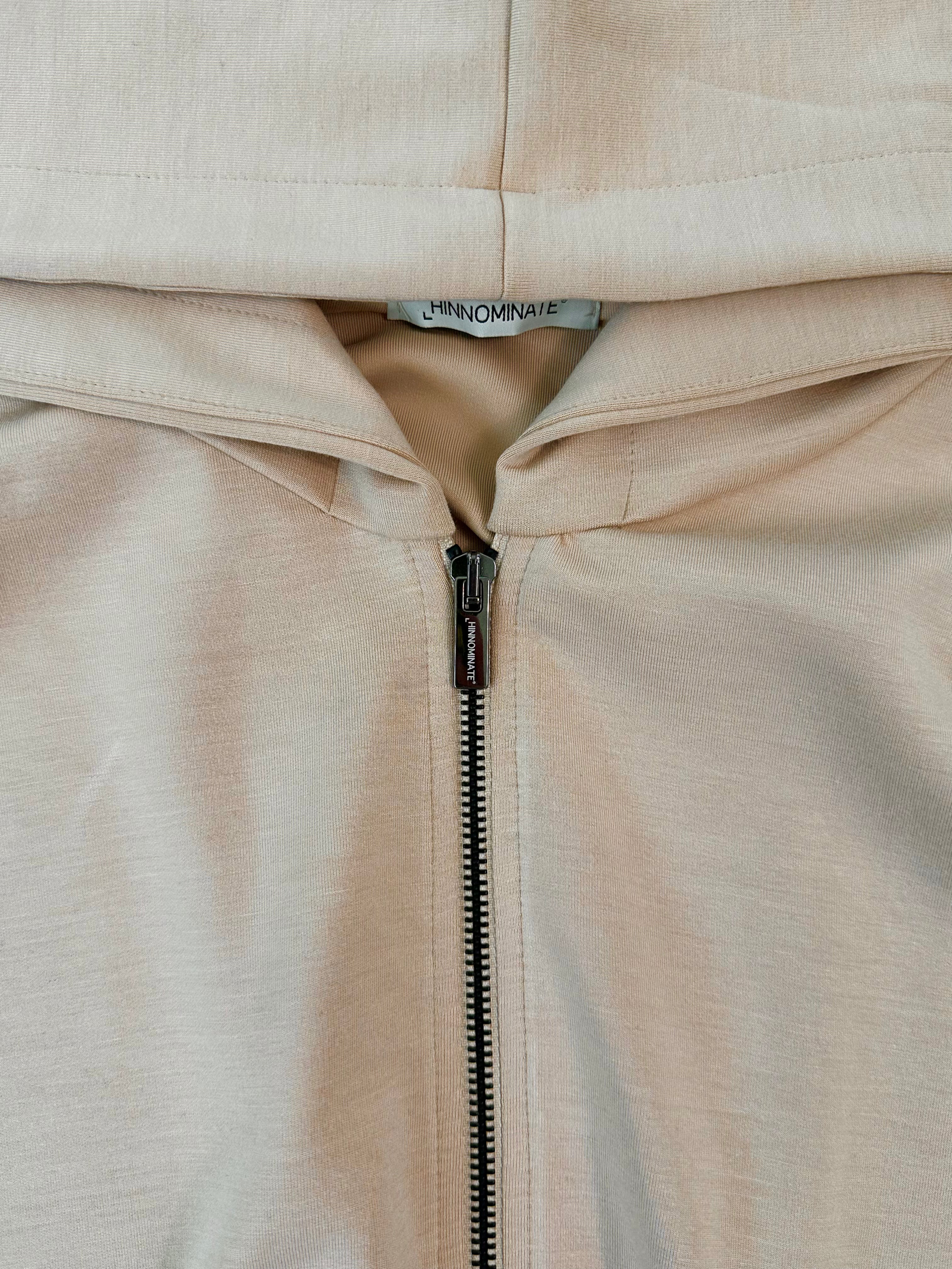 Hazelnut Cropped Zip Up Hoodie