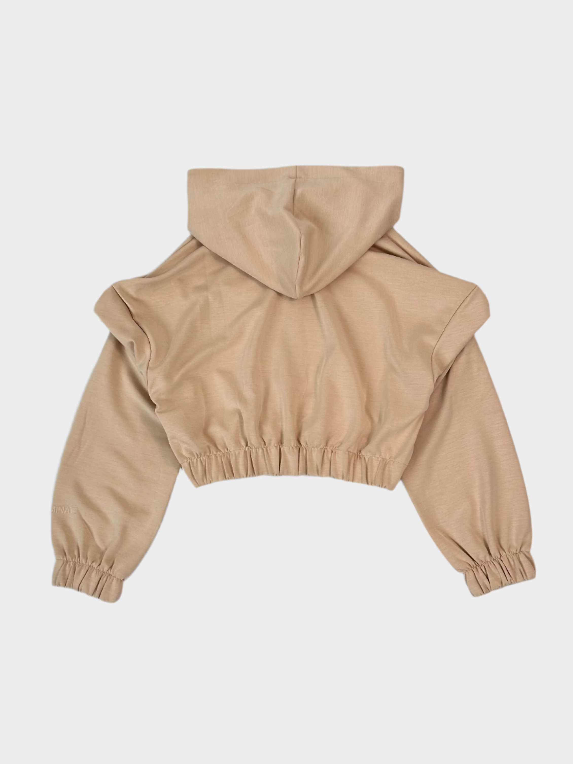Hazelnut Cropped Zip Up Hoodie
