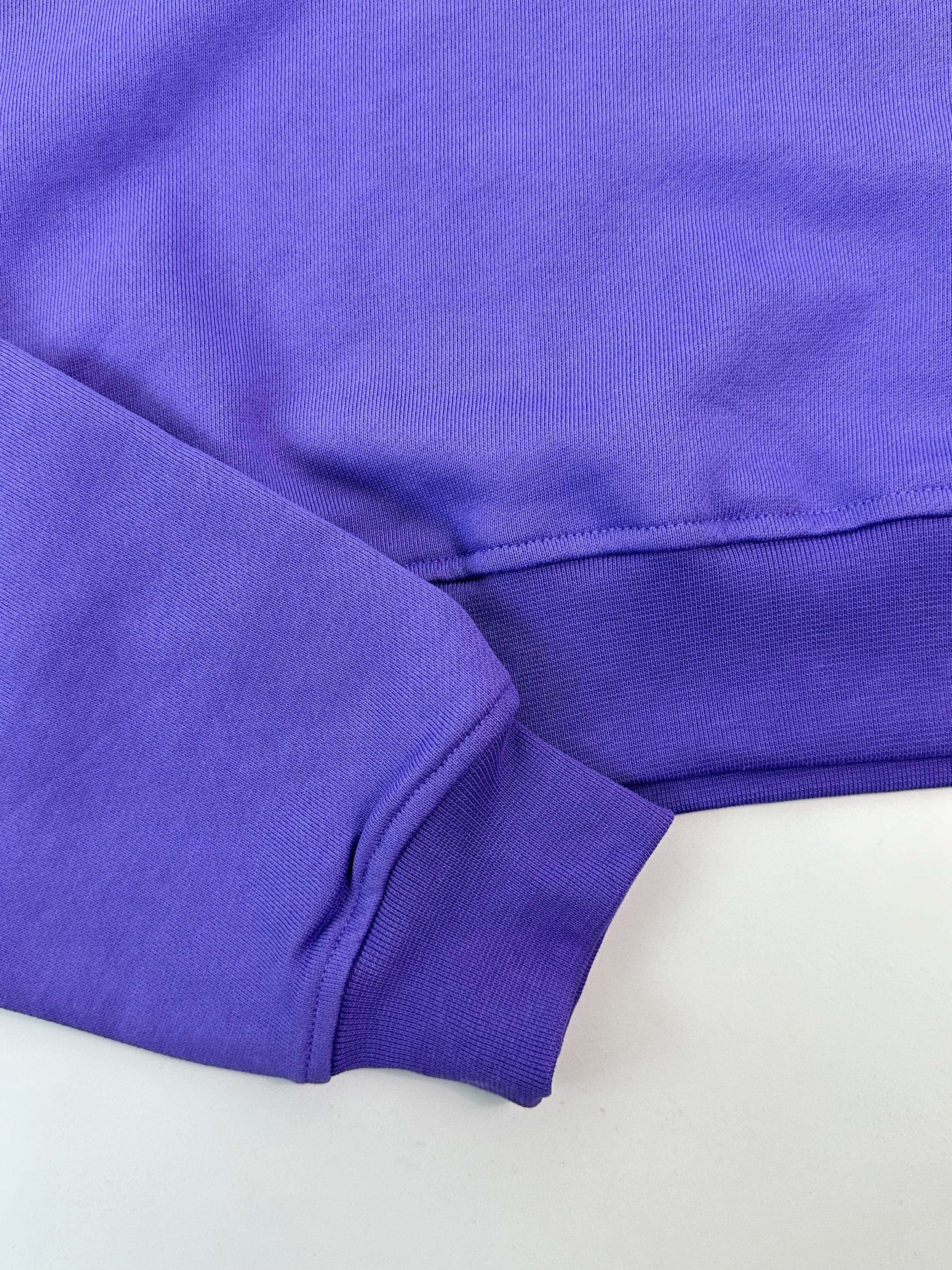 Felpa Con Cappuccio Viola Con Manica Raglan