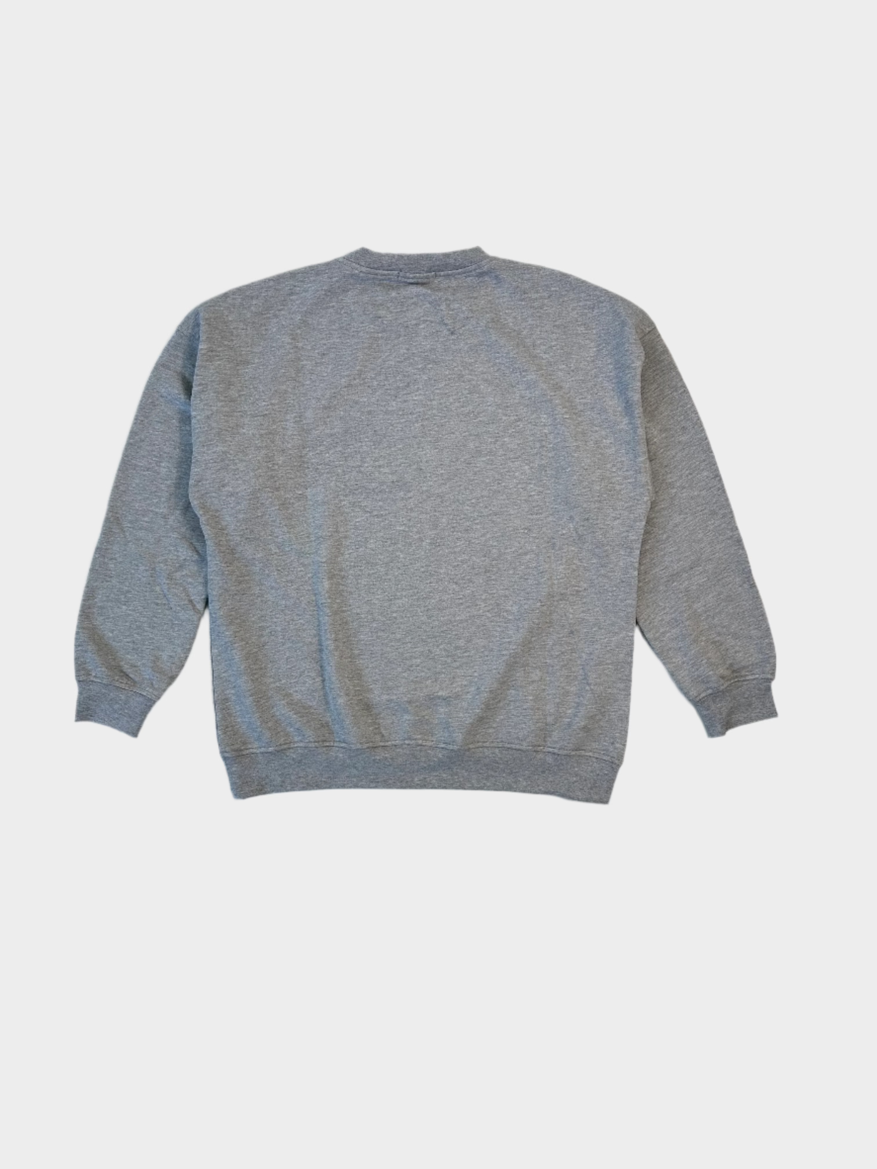 Crewneck Sweatshirt Melange Grey With Front Print