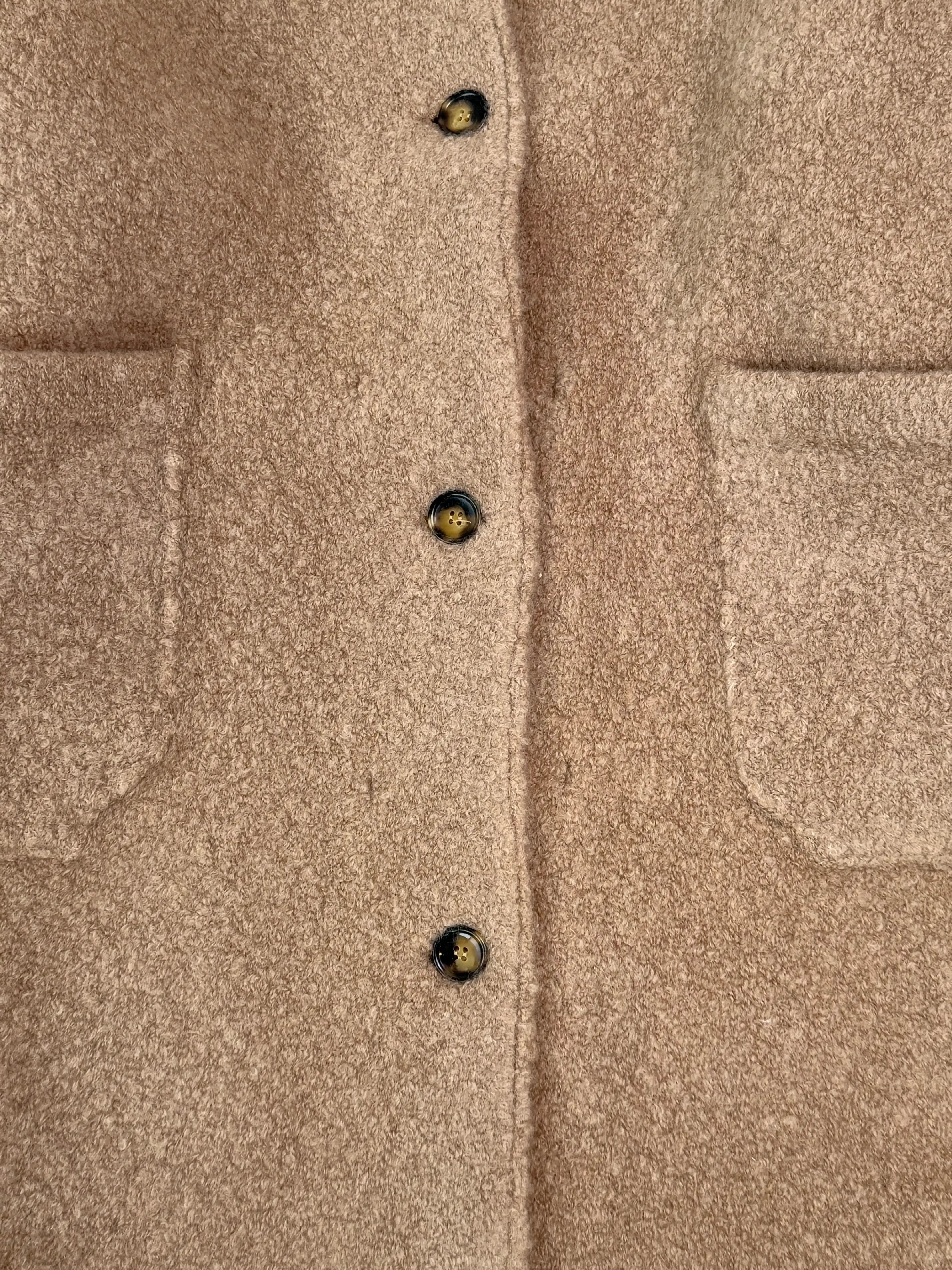 Cappotto In Maglia Beige
