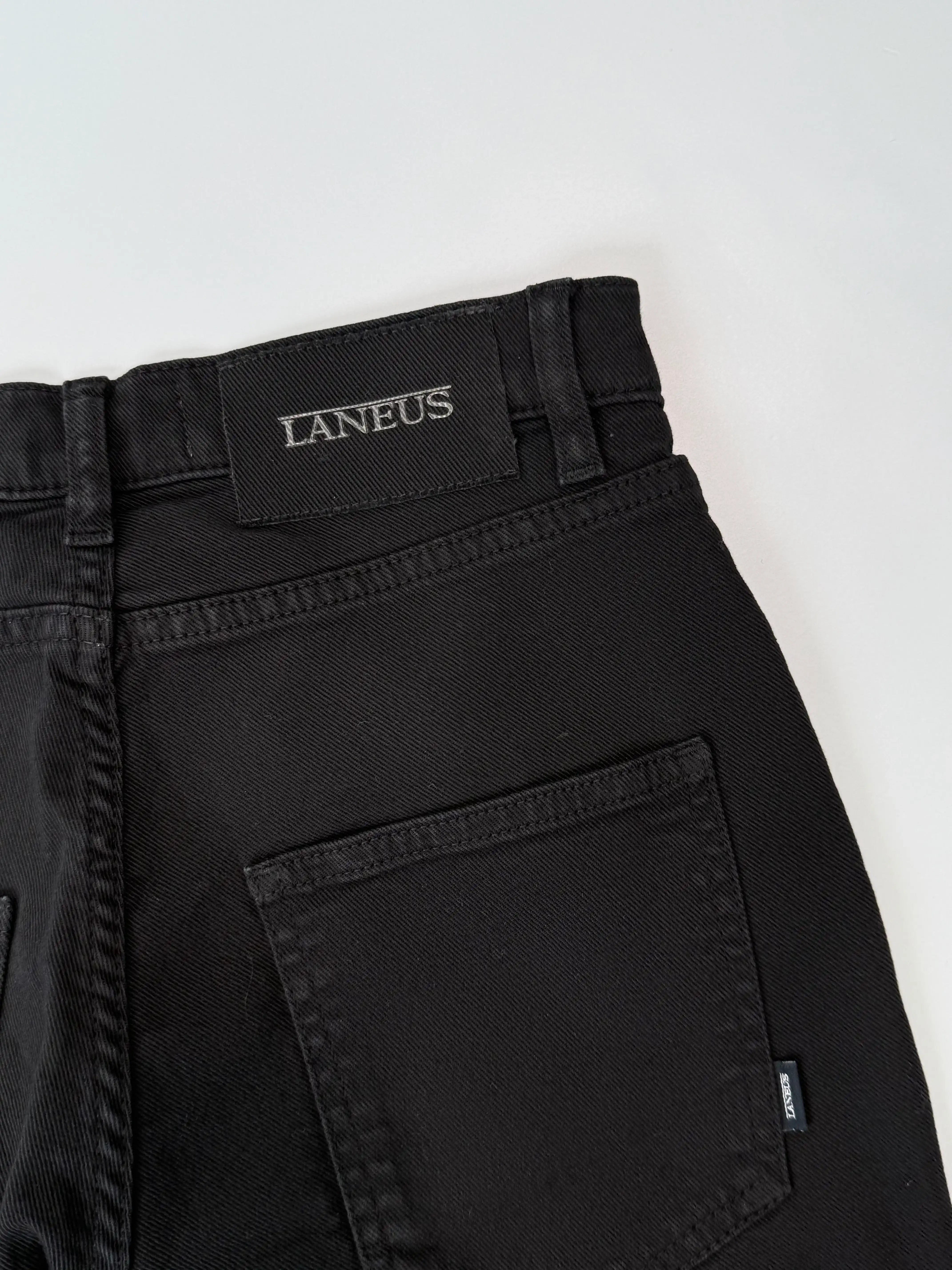 Pantaloni Slim Nero In Cotone Stretch