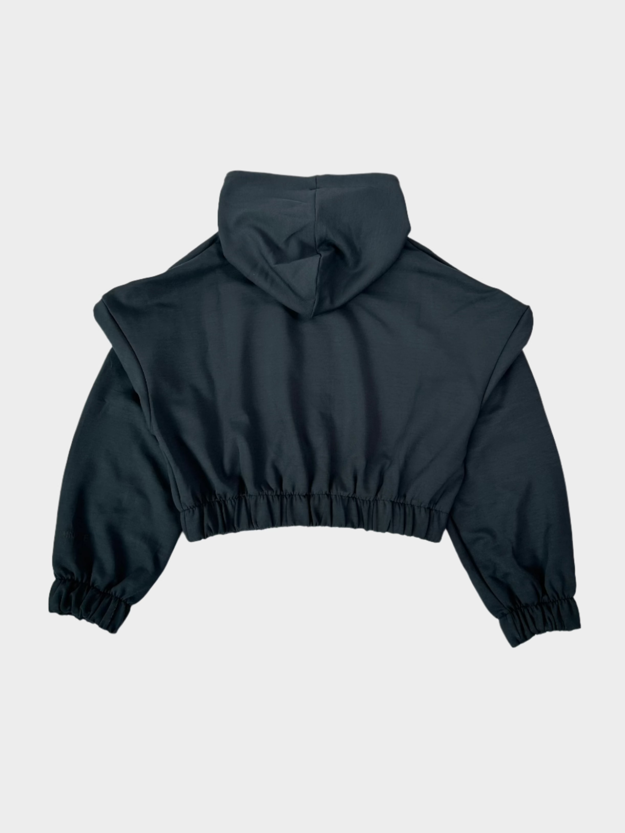 Felpa Ferro Con Zip E Cappuccio