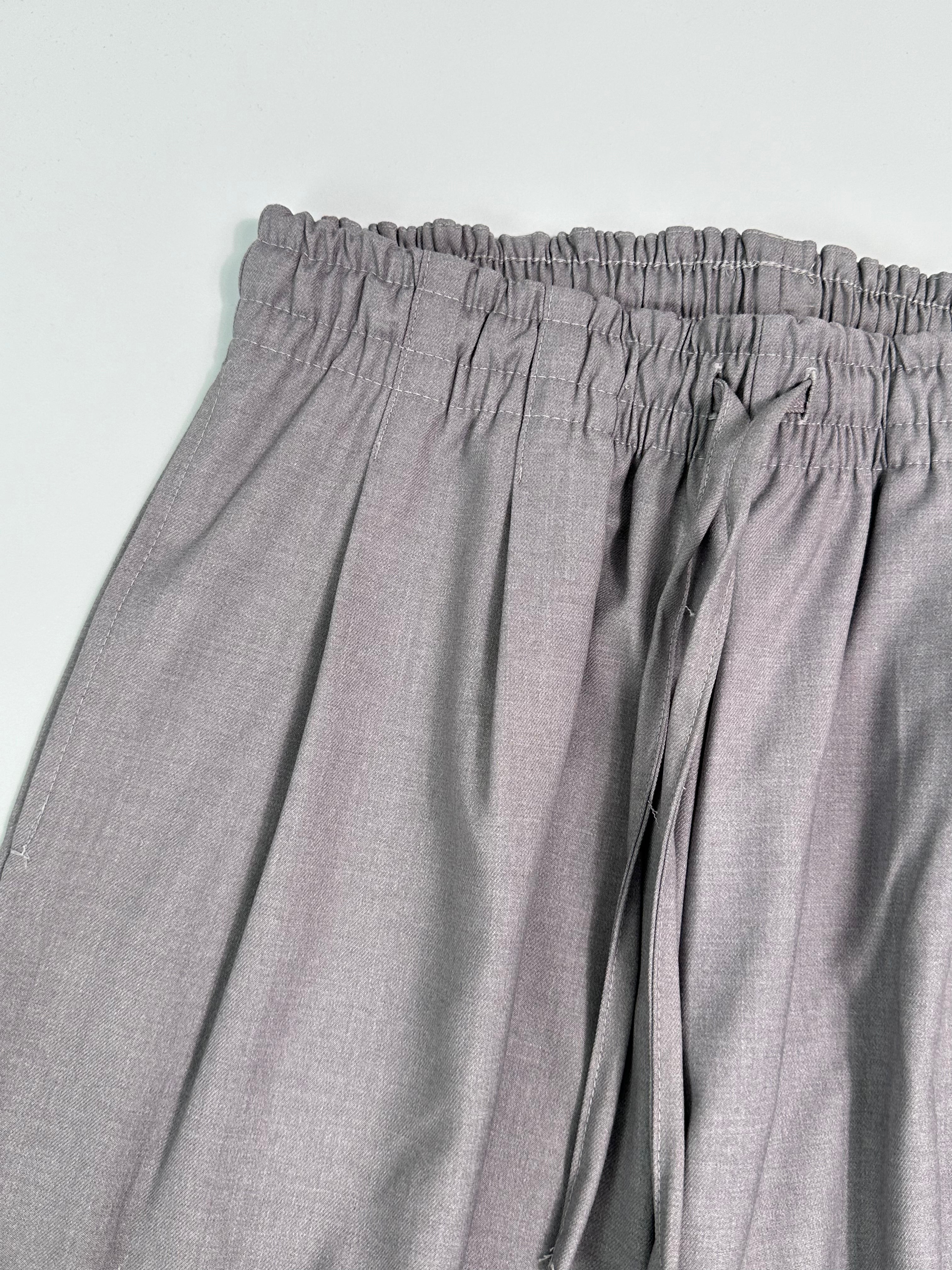 Pantalone Grigio Over Con Coulisse E Vita Regolabile