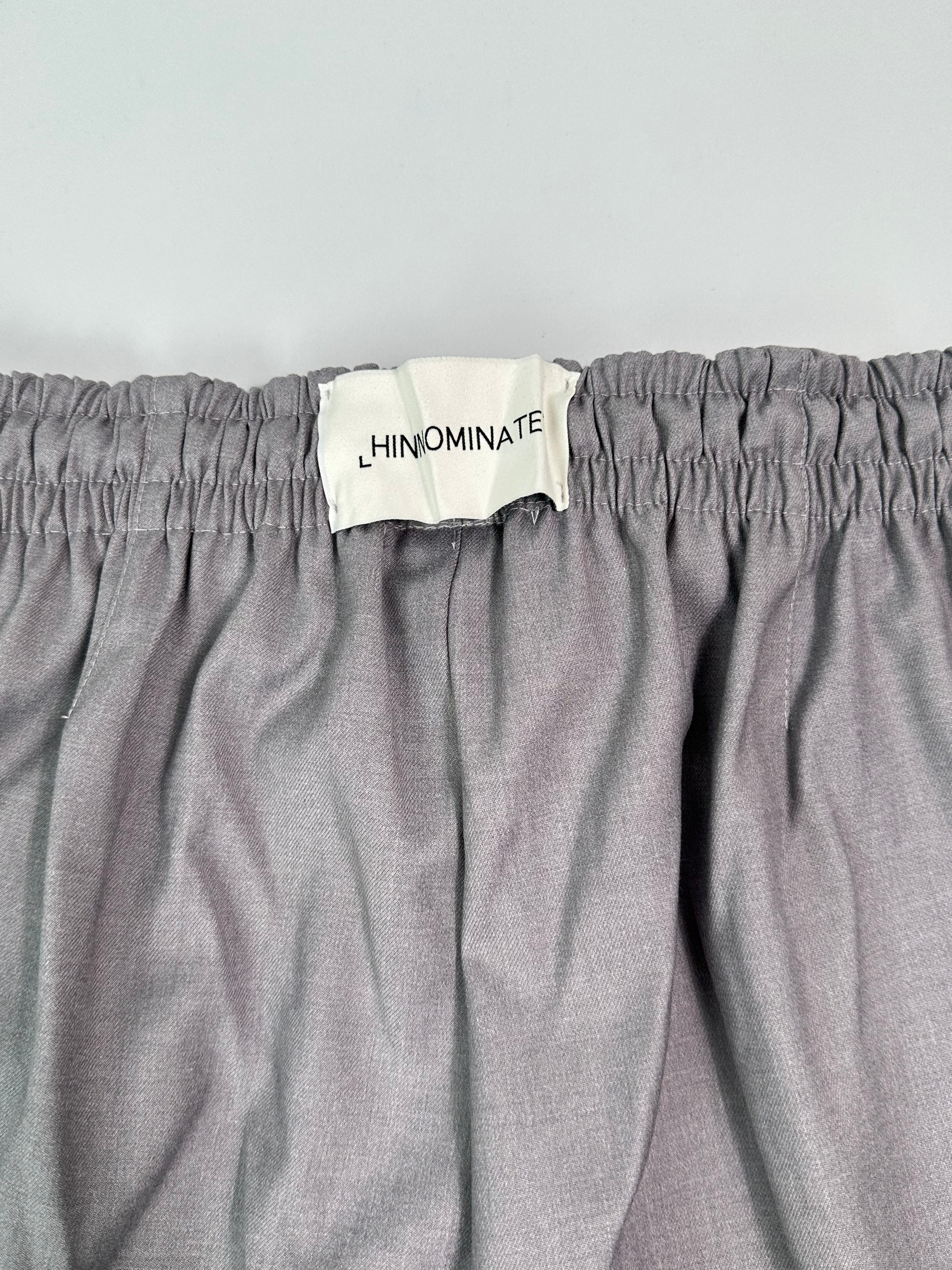Pantalone Grigio Over Con Coulisse E Vita Regolabile