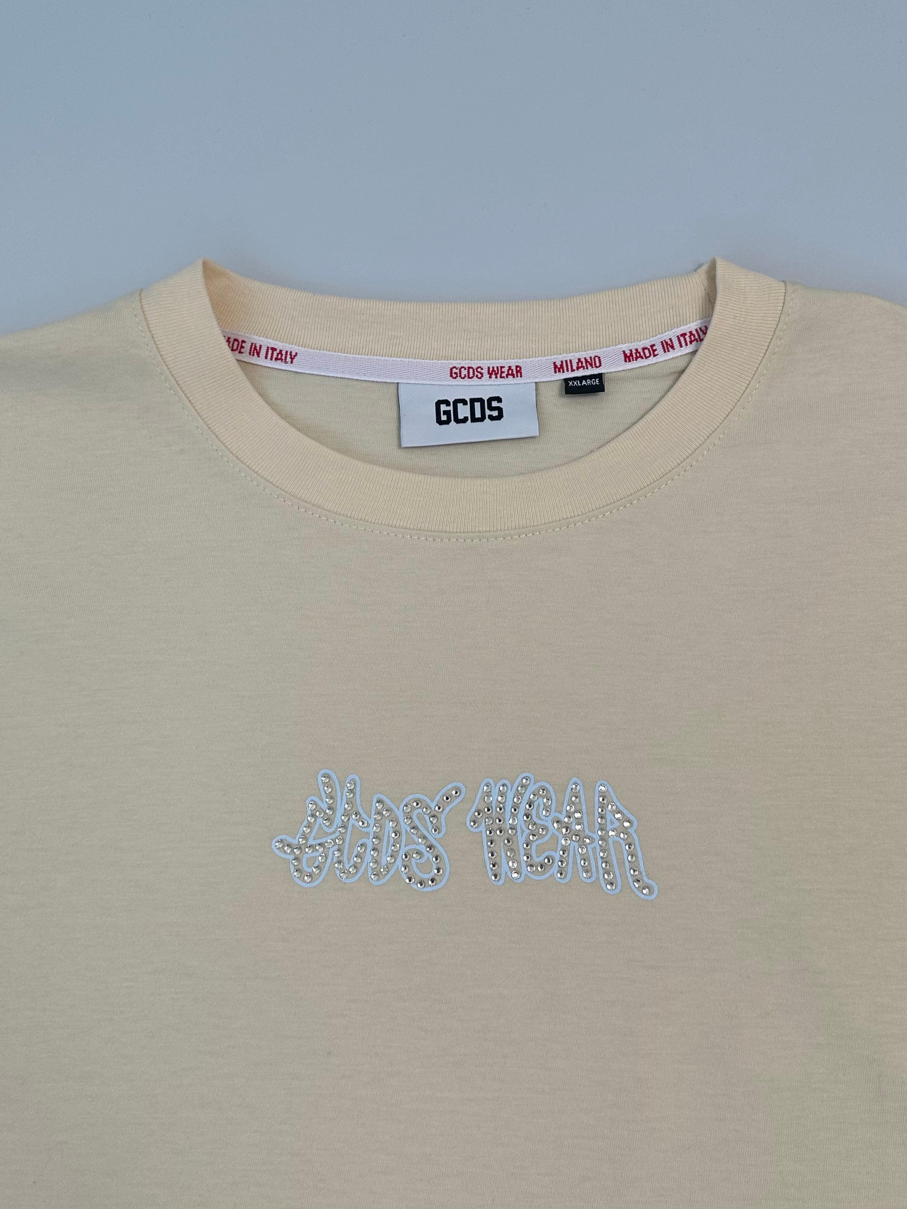 T-Shirt Oversize Con Stampa Graffiti Con Brillantini