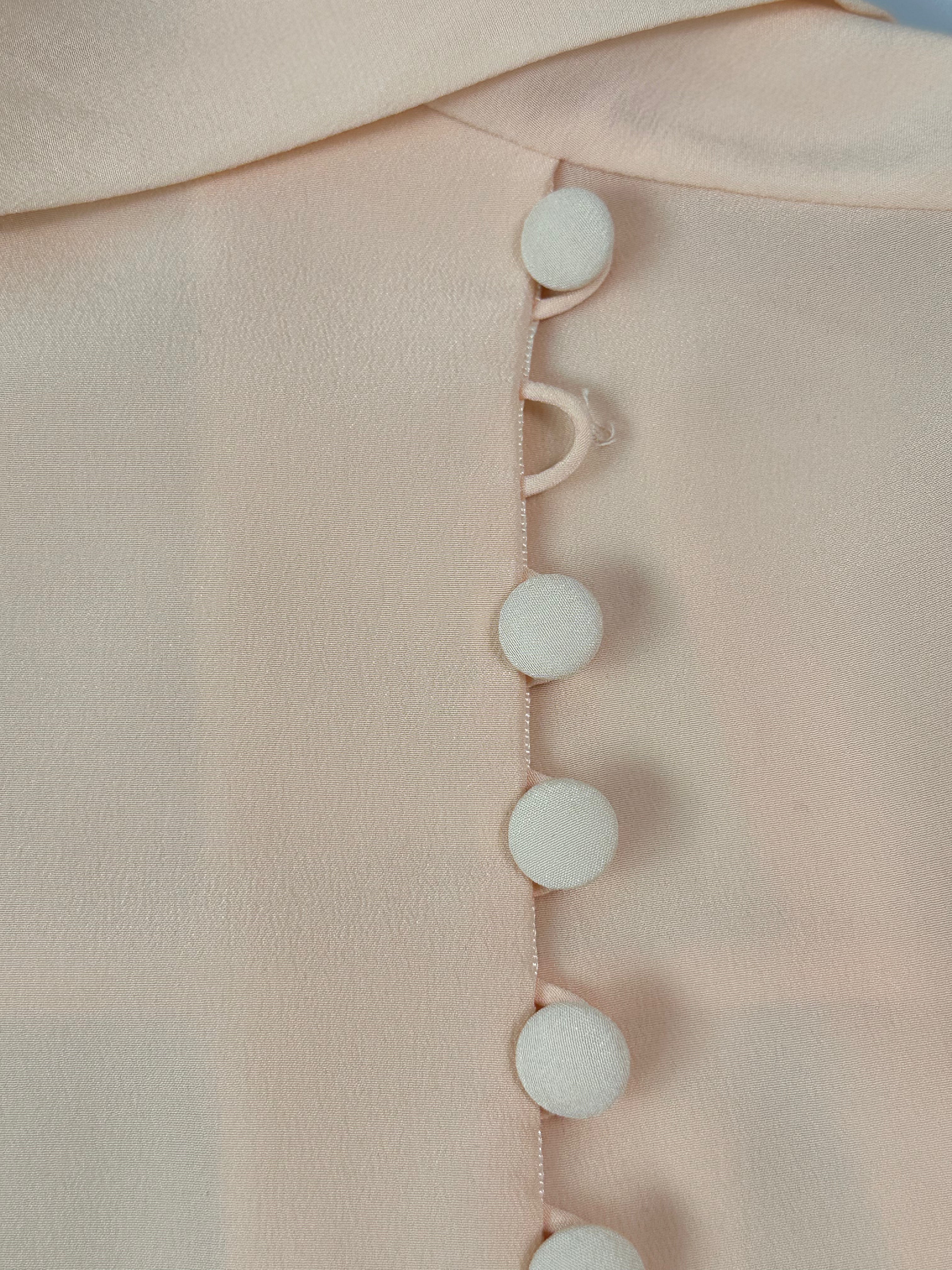 Camicia In Seta Color Pesca