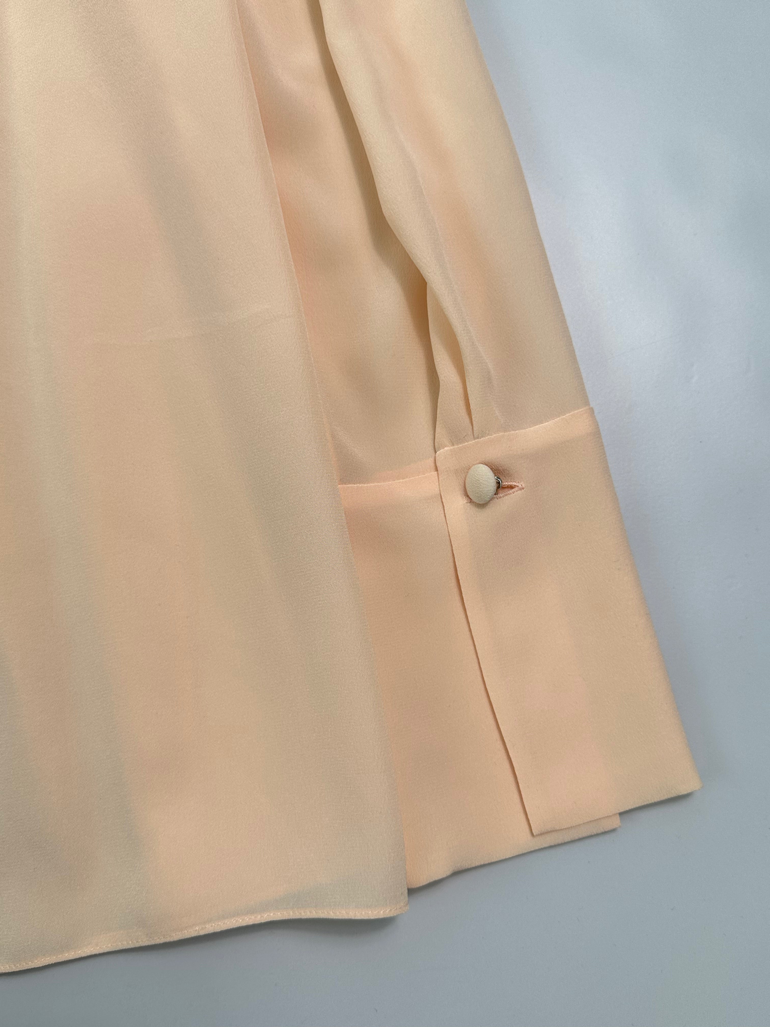 Camicia In Seta Color Pesca
