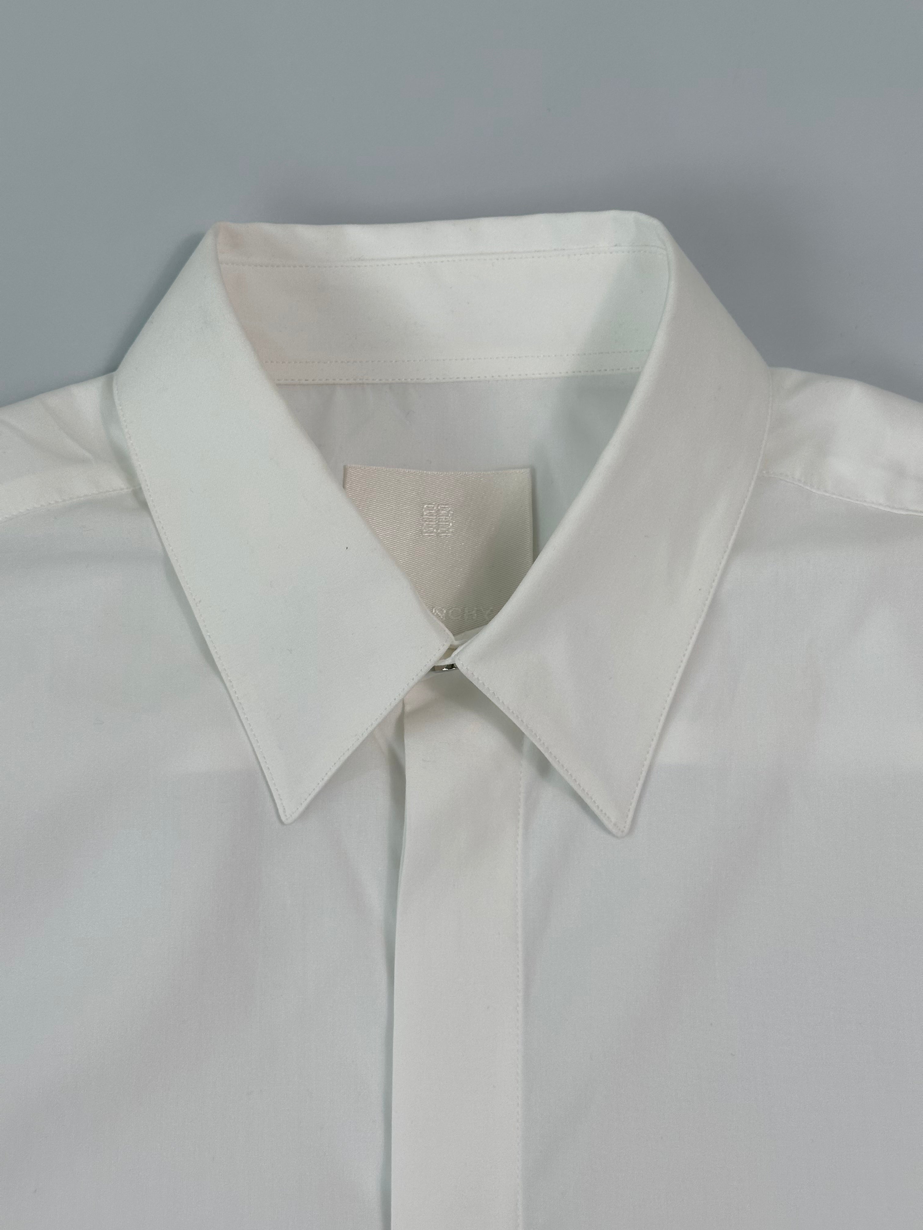 Camicia Bianca In Popeline Di Cotone