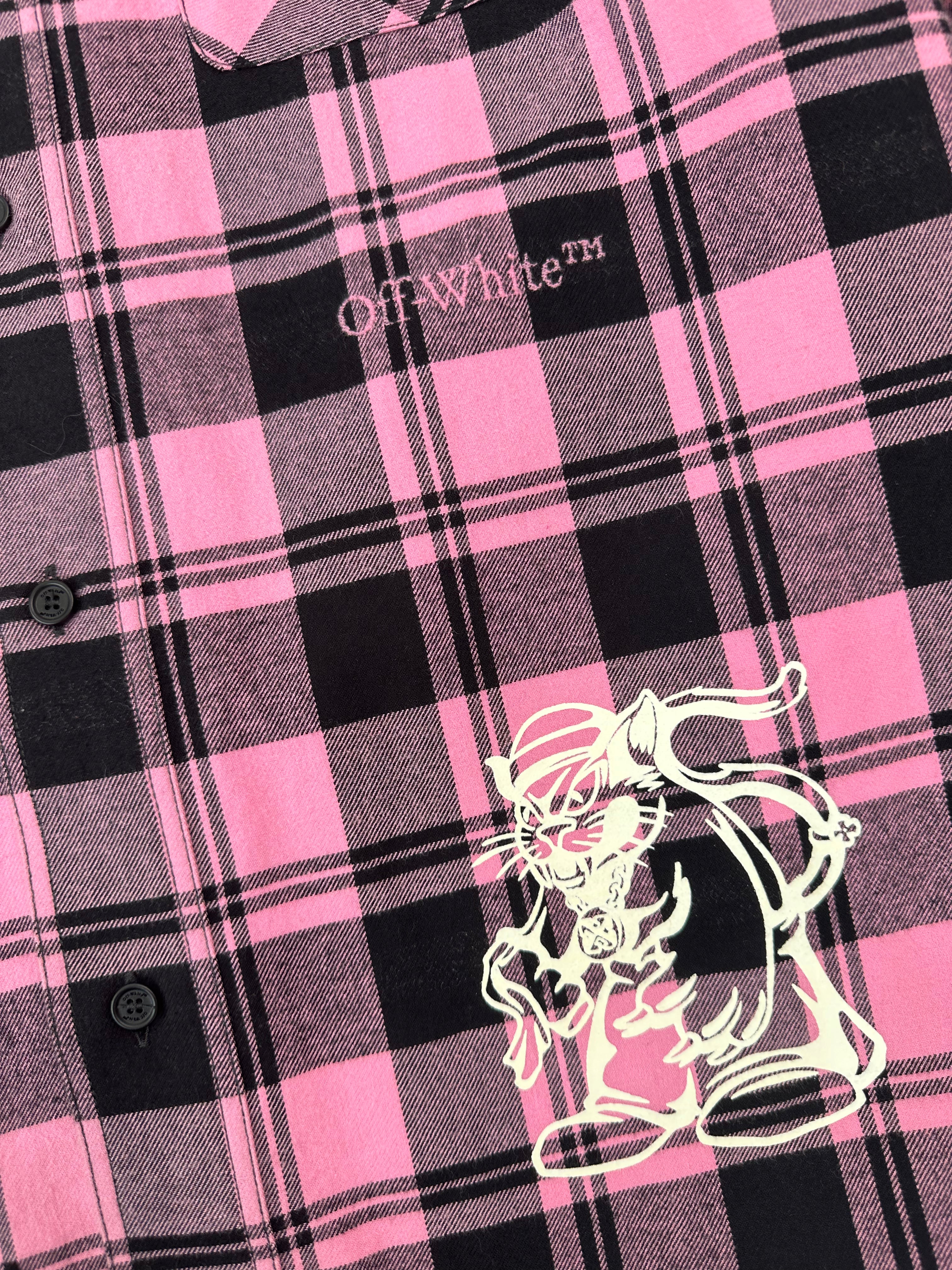Pink Check Shirt Character Check With Print