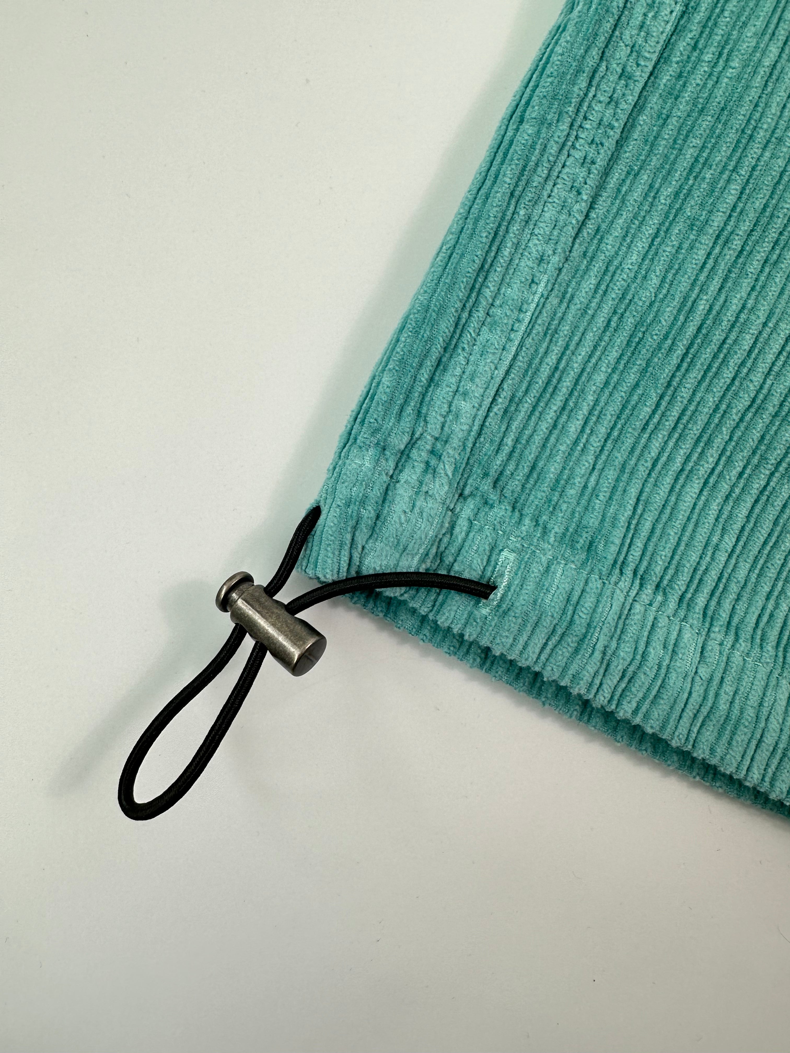 Pantaloni Cargo In Velluto A Coste Verde Acqua