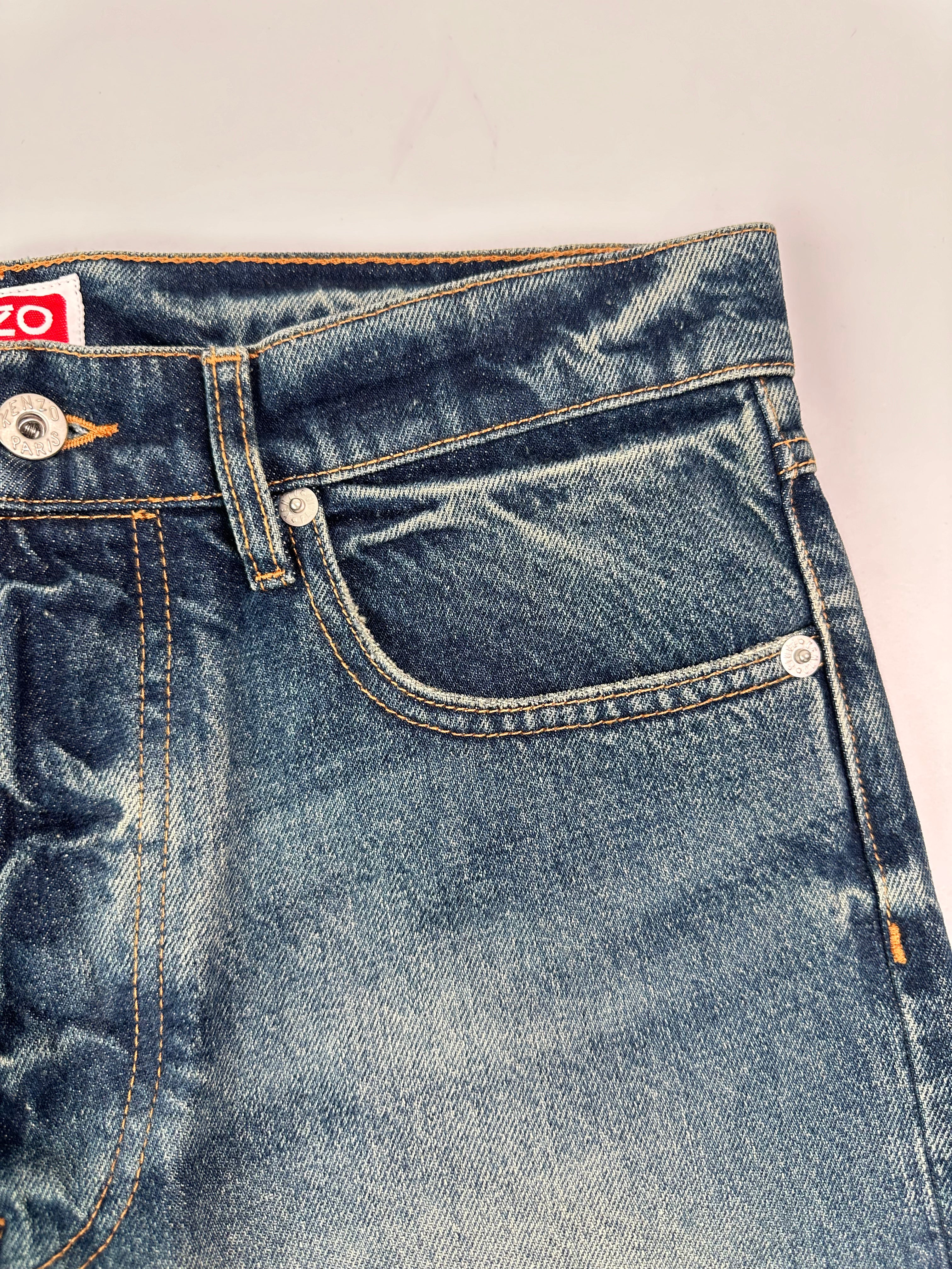 Medium Stone Asago Straight Fit Jeans