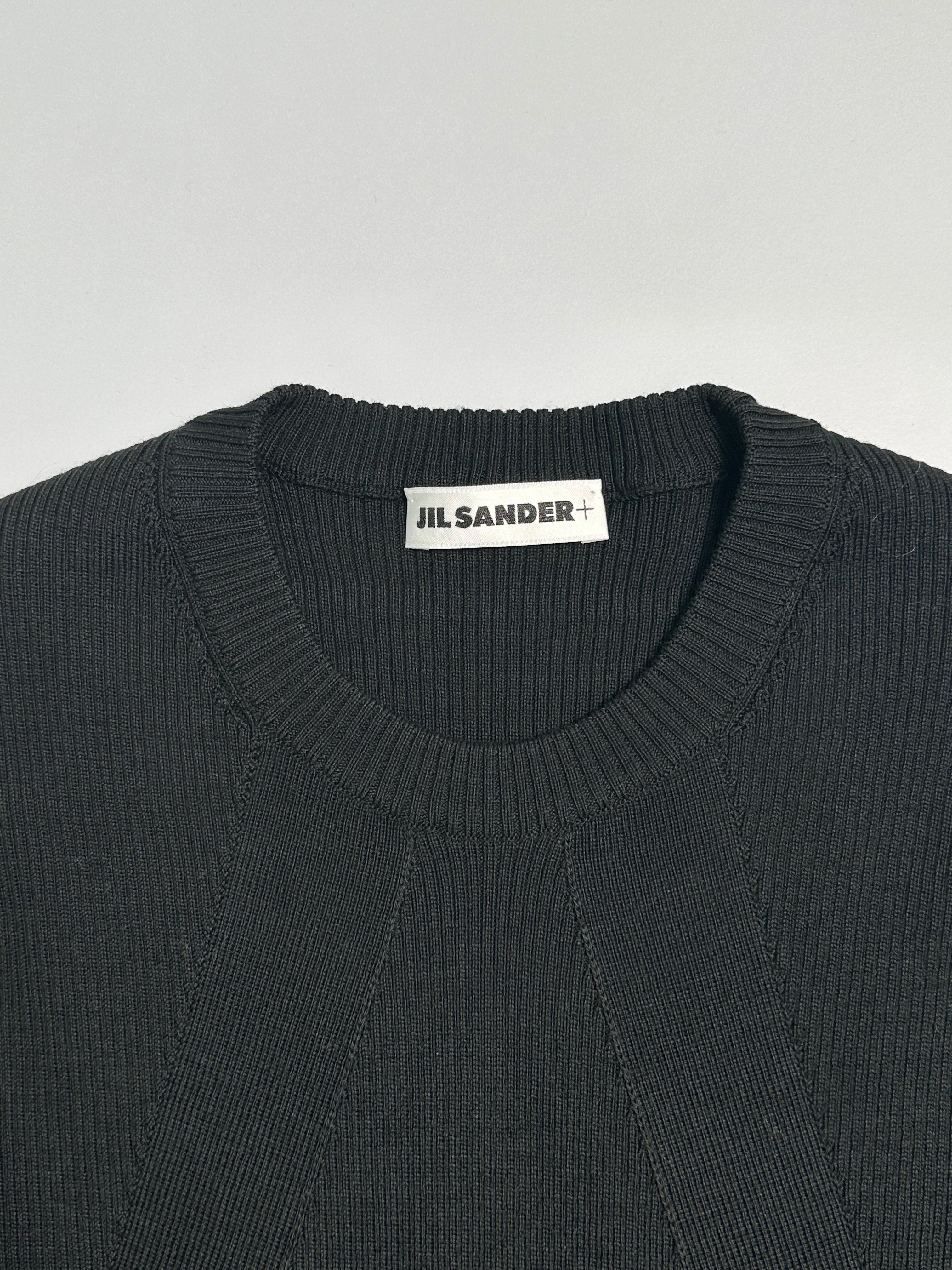 Black sweater in Fine Technical Wool Blend
