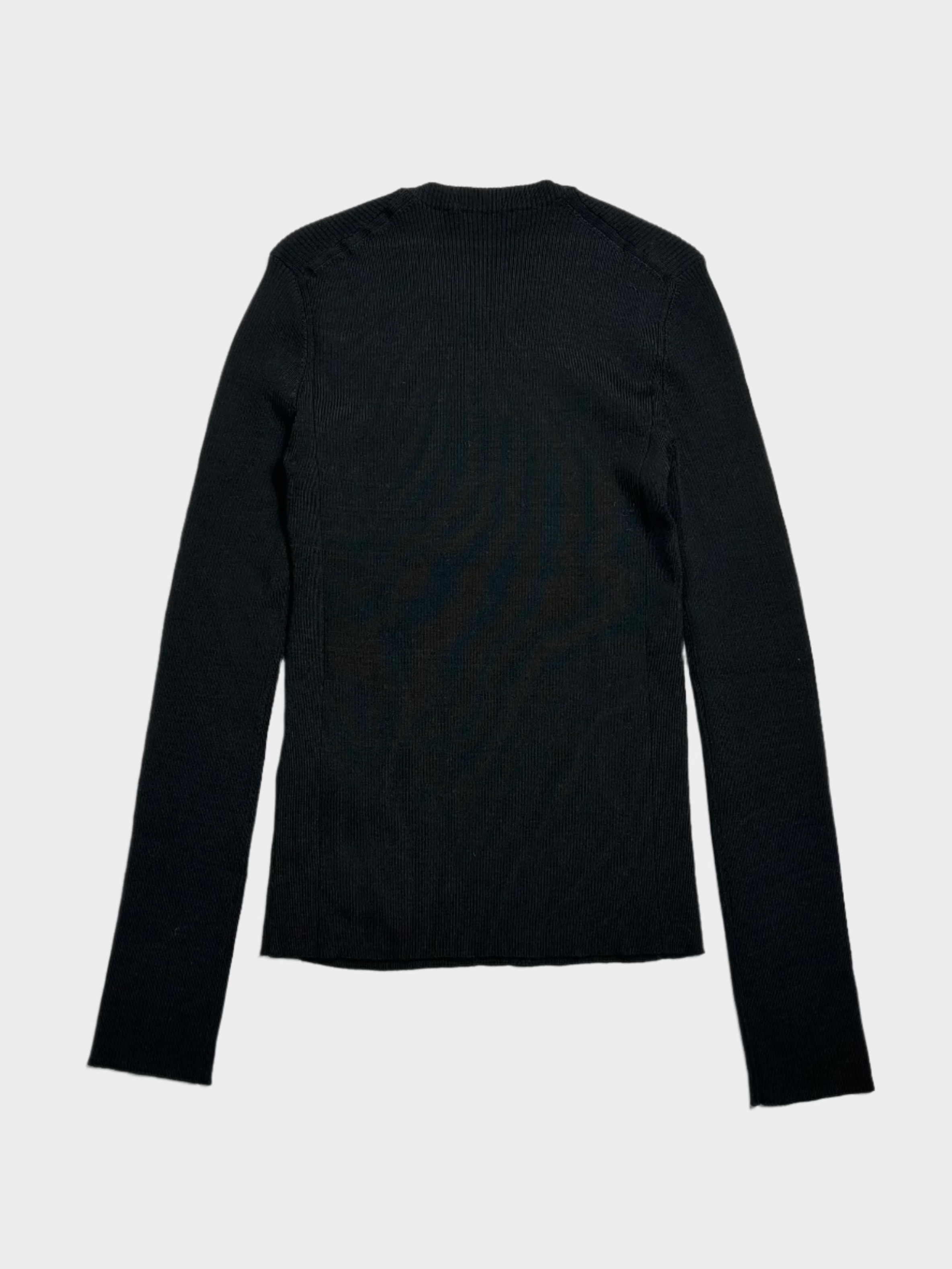 Black sweater in Fine Technical Wool Blend