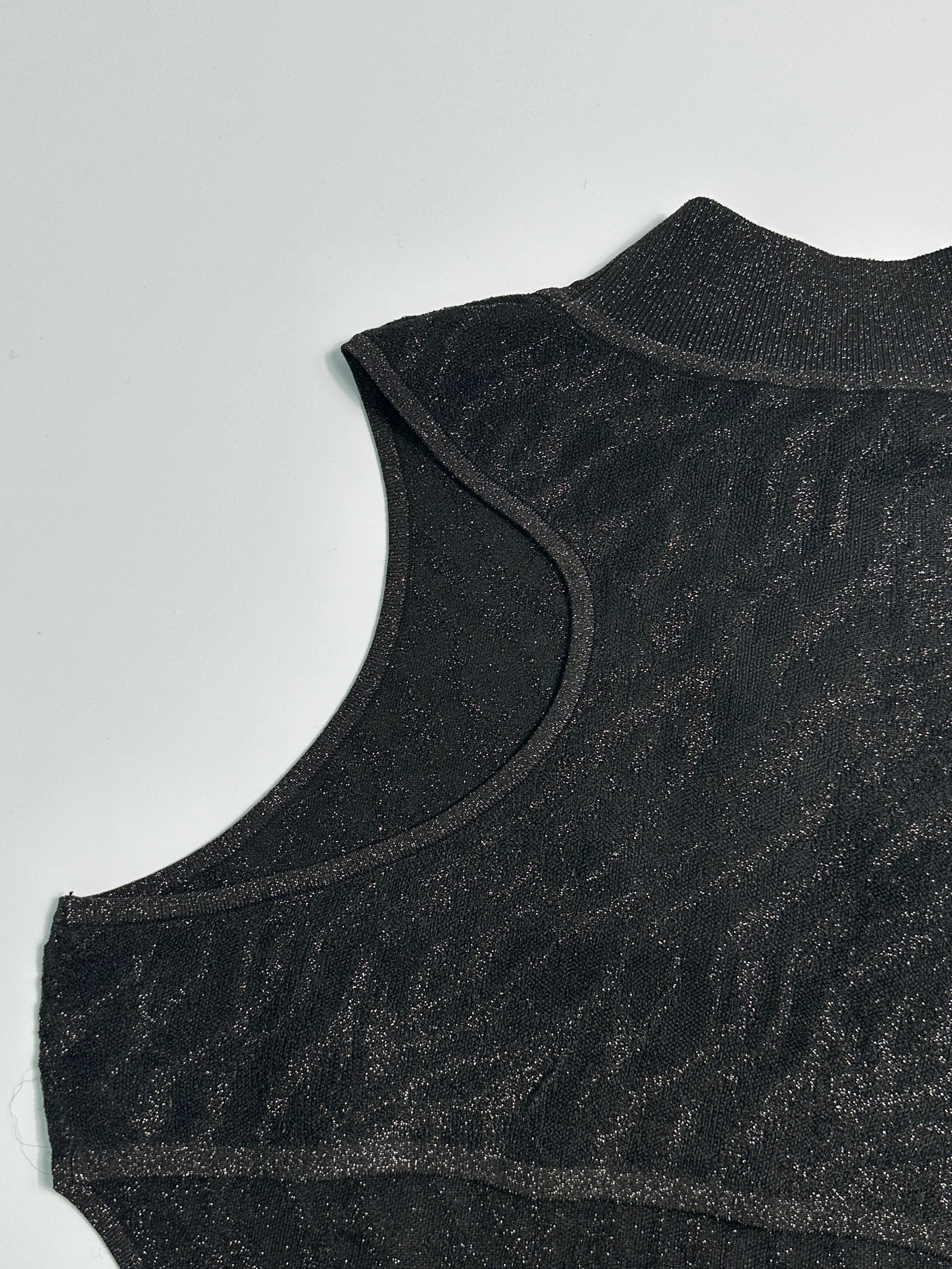 Abito Tippi Dress Nero Con Fantasia Lurex Oro
